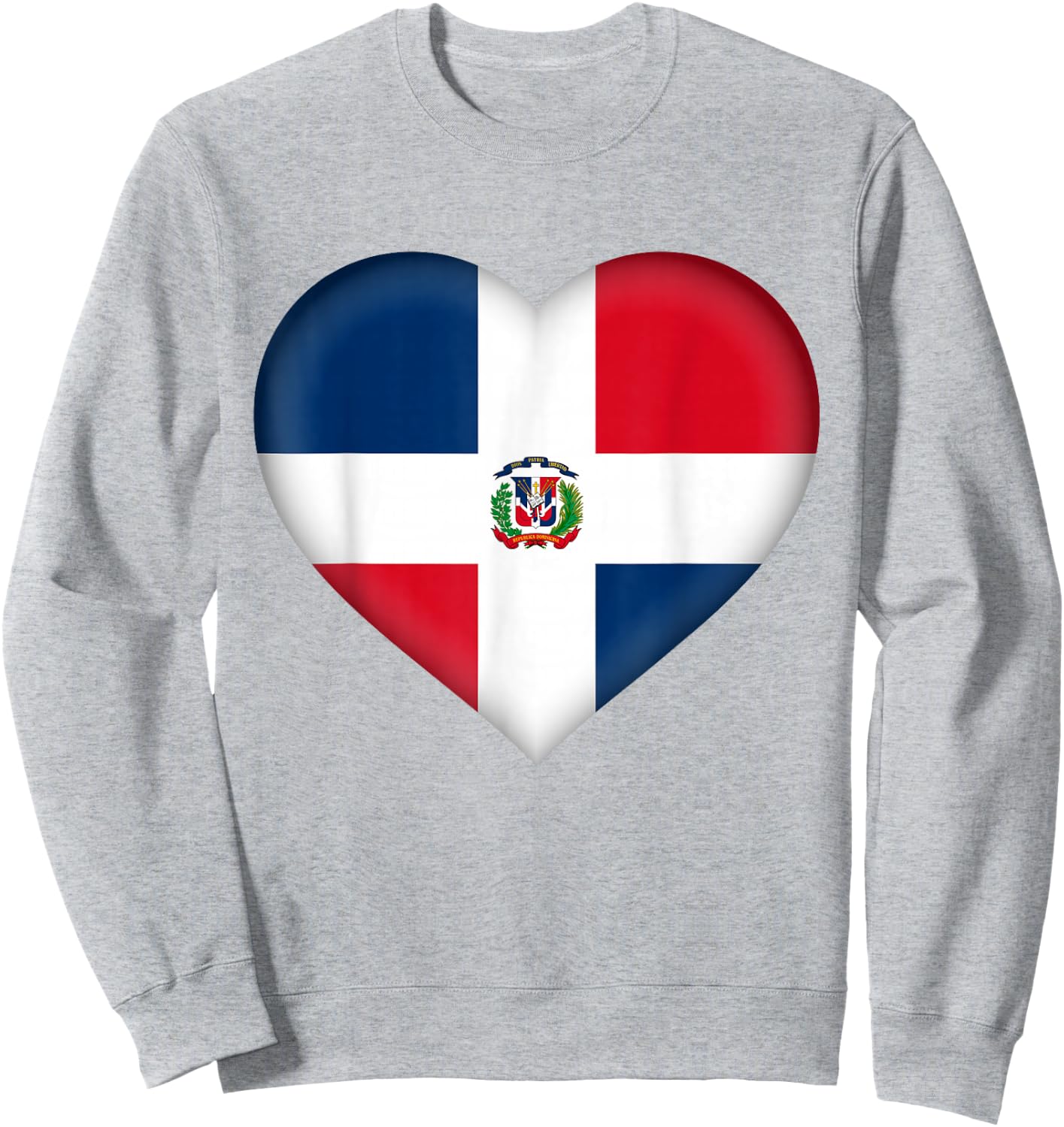 I Love Dominican Republic Shirt Dominican Flag Heart Outfit Sweatshirt - Sweatshirt | Ash