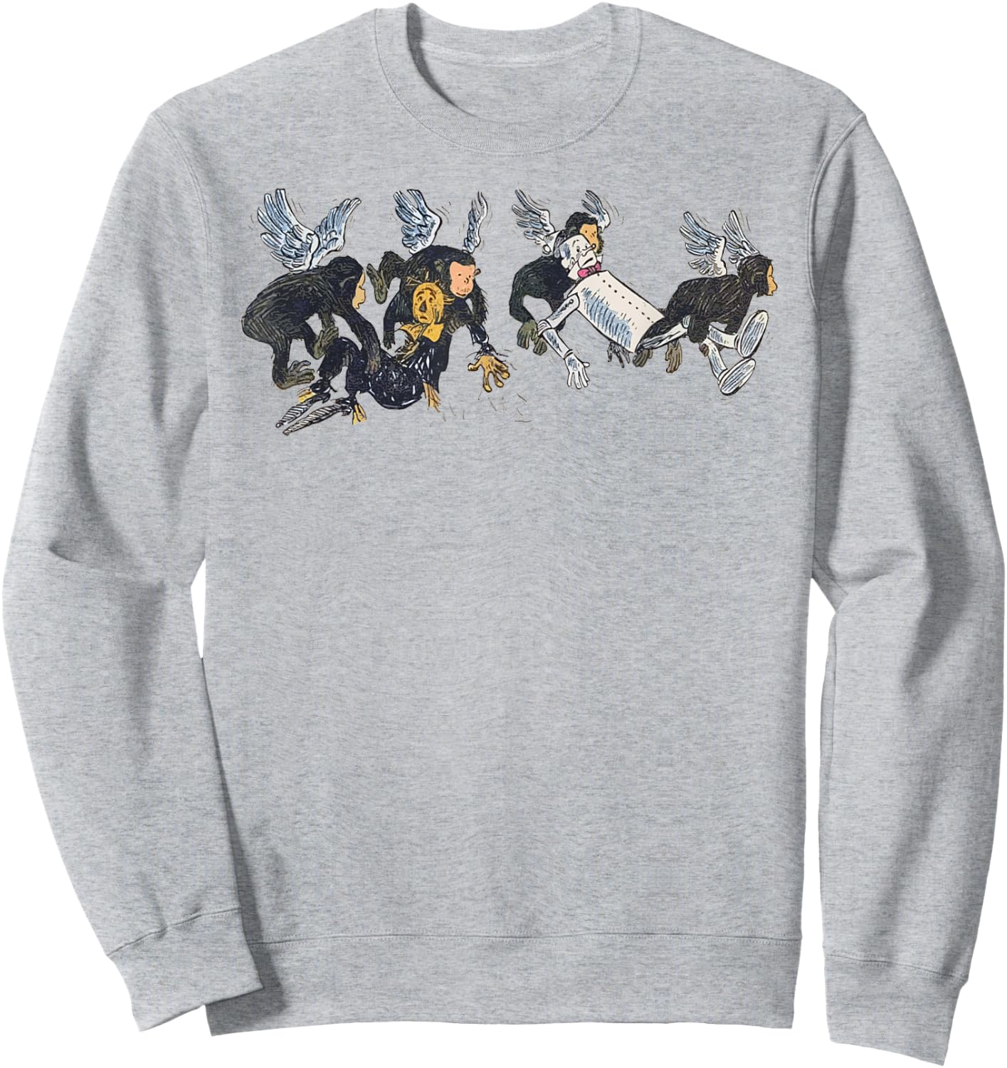 Flying Monkeys - Wizard of OZ Tin Man Scarecrow Sweatshirt - Sweatshirt | Ash