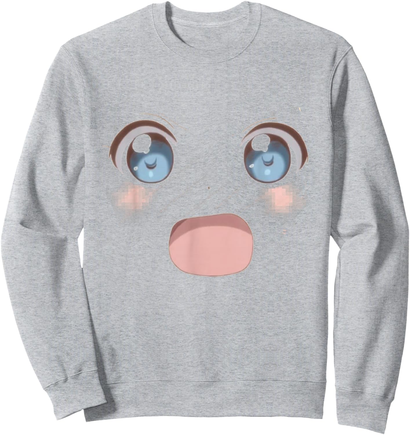 Kawaii Anime Face - Weeaboo Otaku Anime T Shirt Sweatshirt - Sweatshirt | Ash