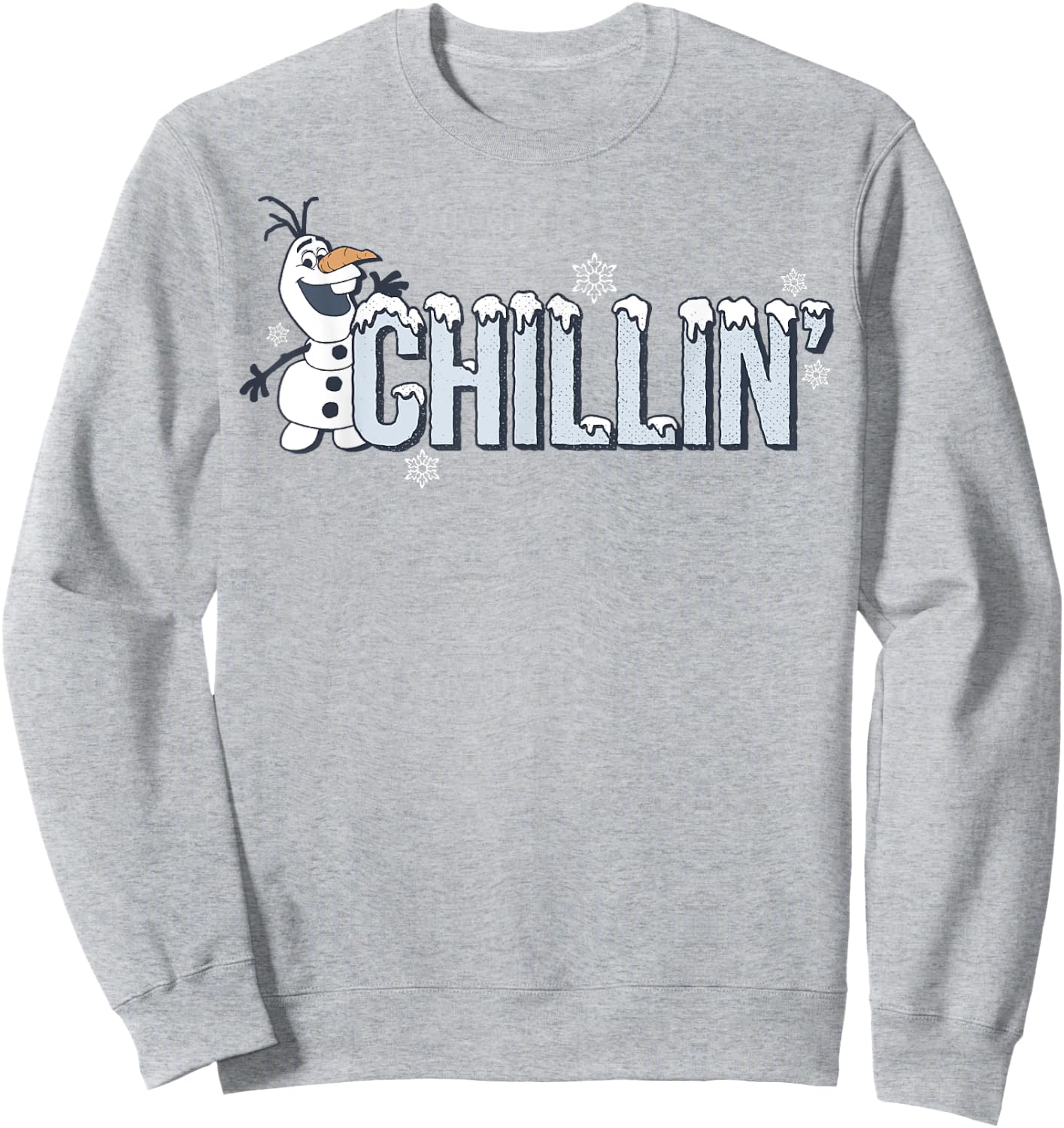 Disney Frozen Olaf Chillin' Snowflakes Portrait Sweatshirt - Sweatshirt | Ash