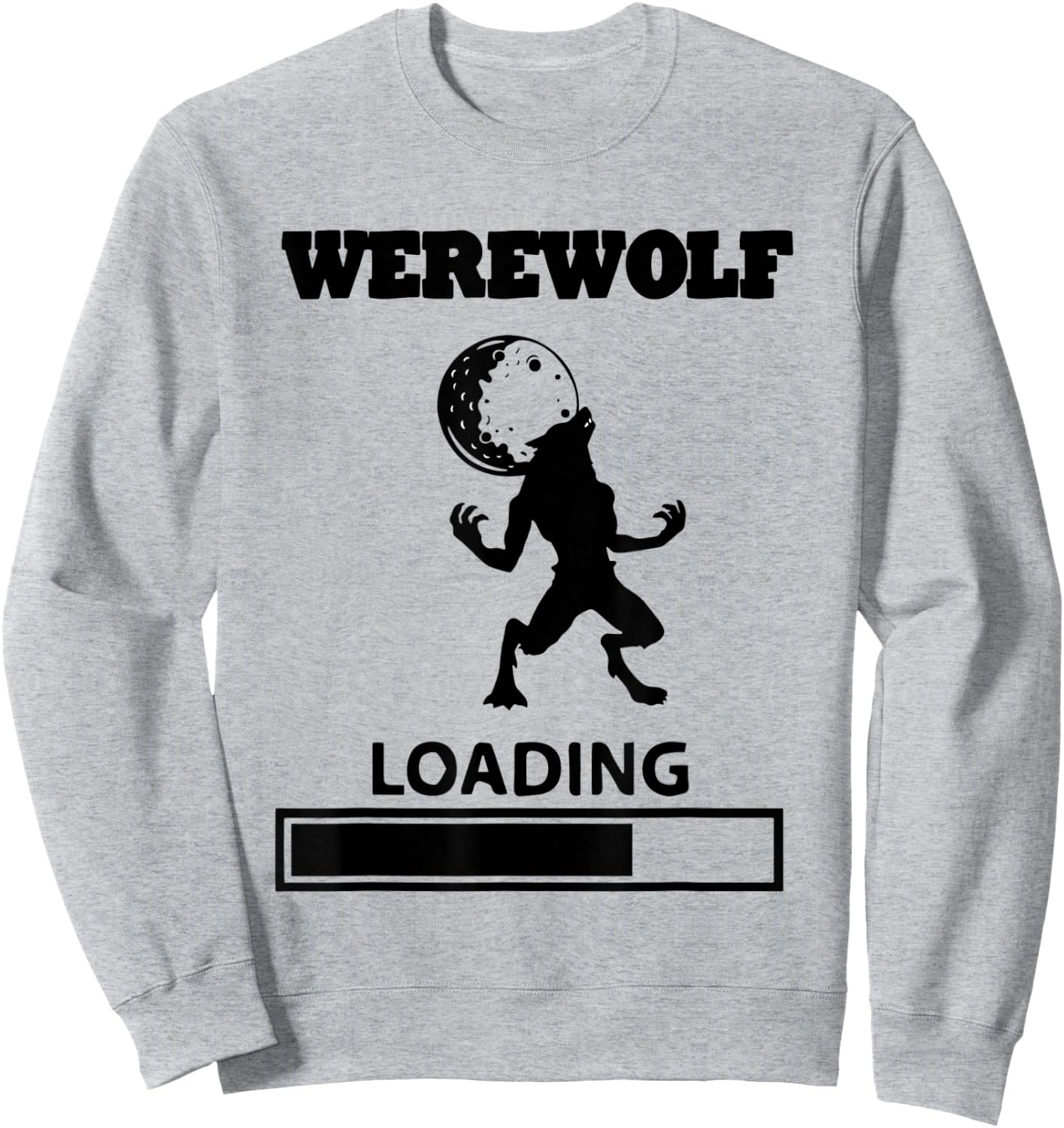 Full Moon Werewolf Loading Gift For Halloween Sweatshirt - Sweatshirt | Ash