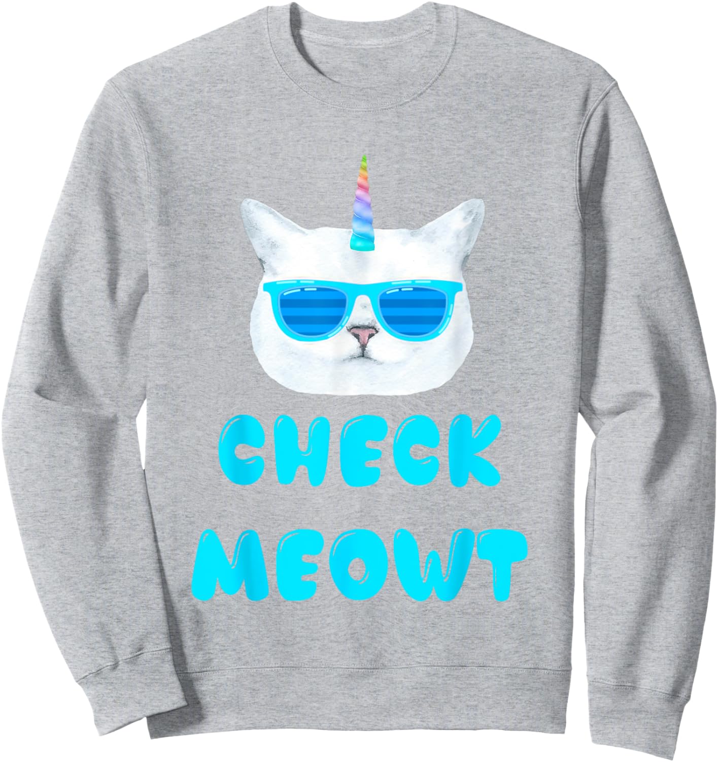 Check Meowt Caticorn T shirt Sweatshirt - Sweatshirt | Ash