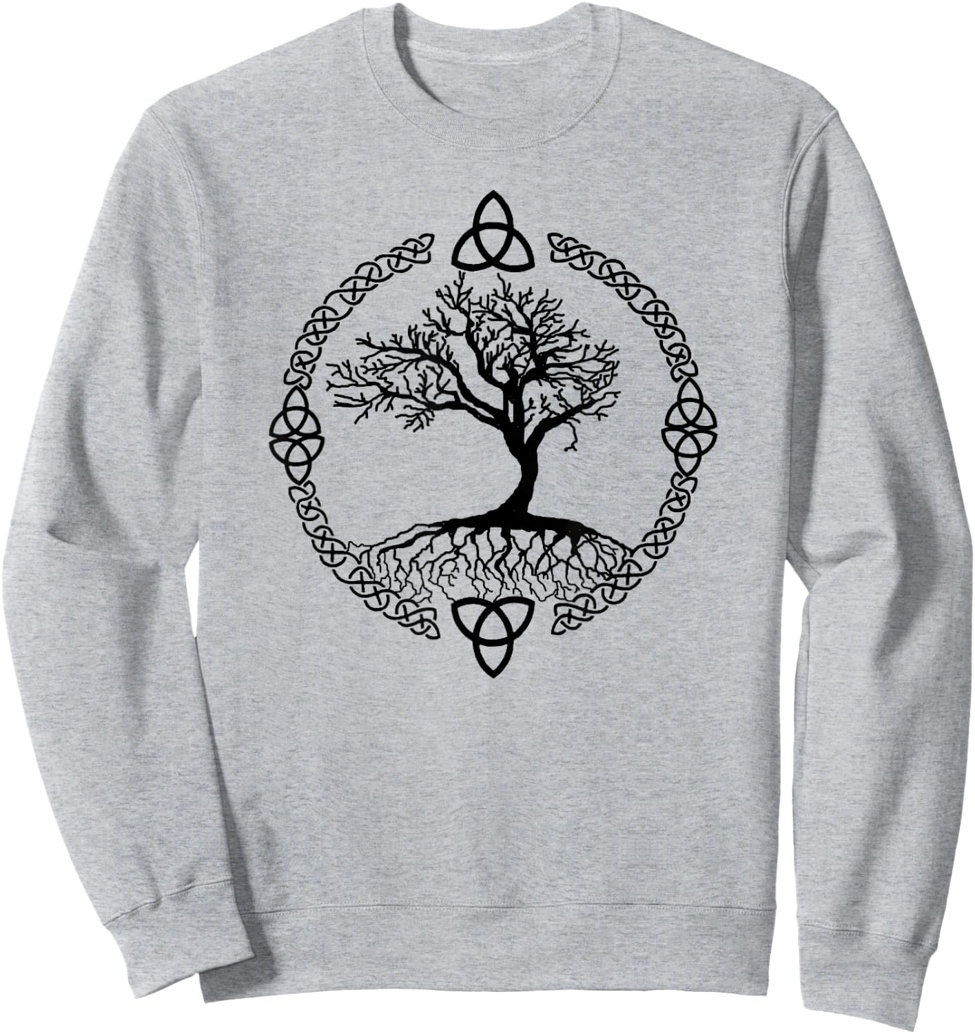 Tree of Life Yggdrasill Celtic Knot Shirt Dark Graphic Sweatshirt - Sweatshirt | Ash