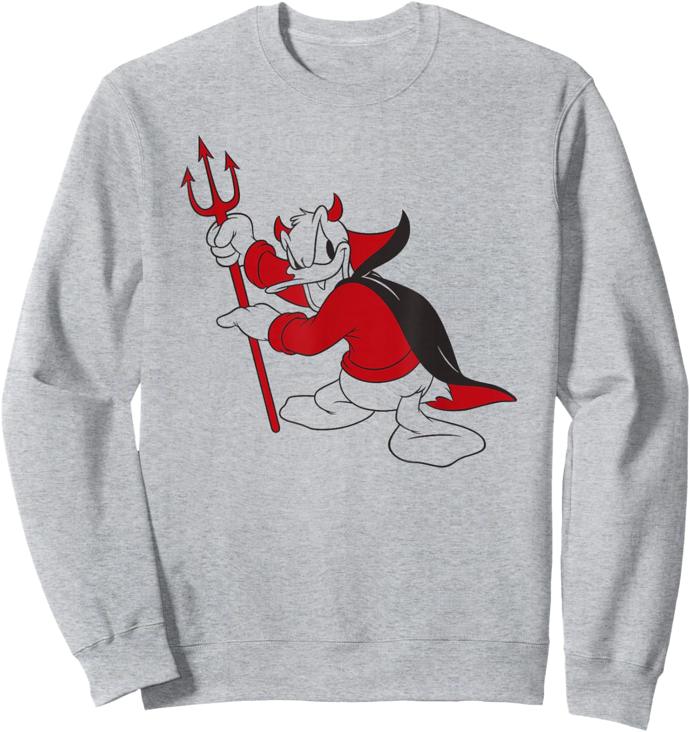 Donald Duck - Little Devil Halloween Sweatshirt - Sweatshirt | Ash