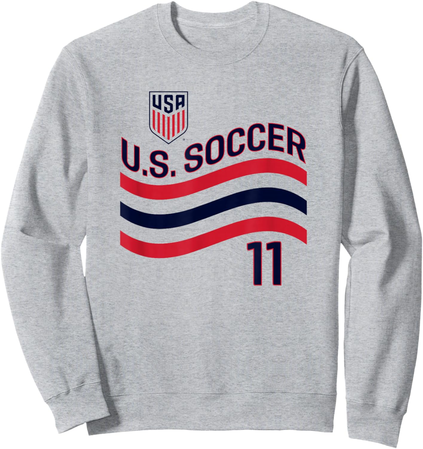 Brenden Aaronson 11 White USMNT Officially Licensed Sweatshirt - Sweatshirt | Ash