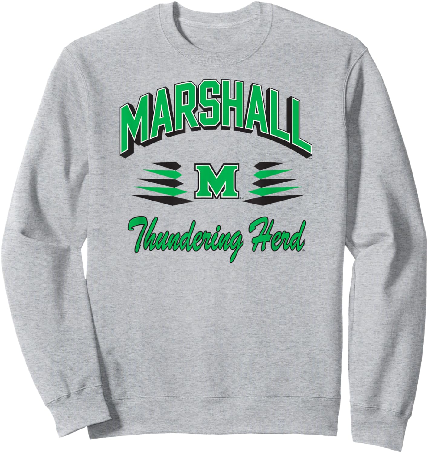 Marshall Thundering Herd Retro Diamond Gray Sweatshirt - Sweatshirt | Ash