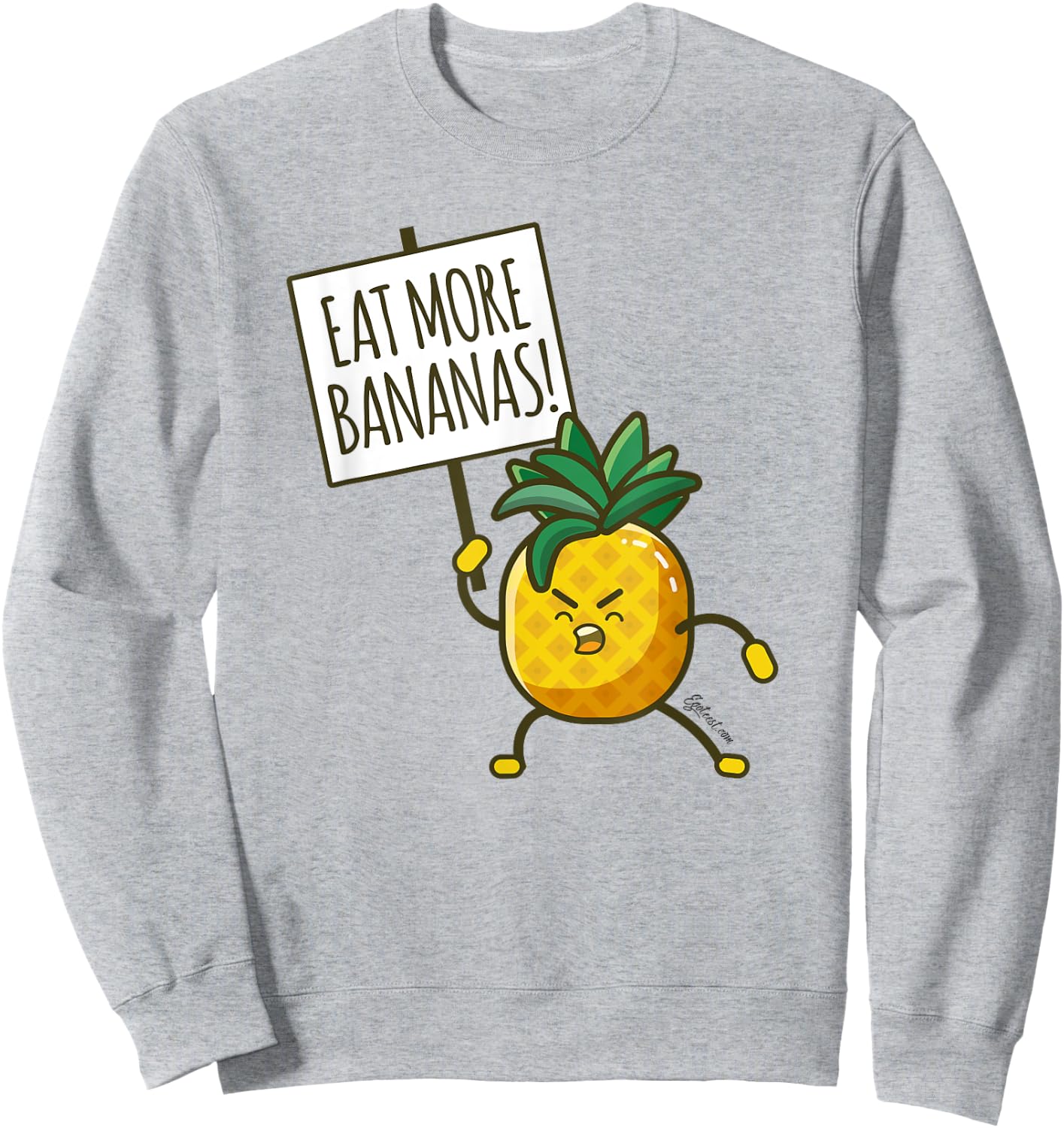 Egoteest: Eat More Bananas - Cartoon - Comic Sweatshirt - Sweatshirt | Ash