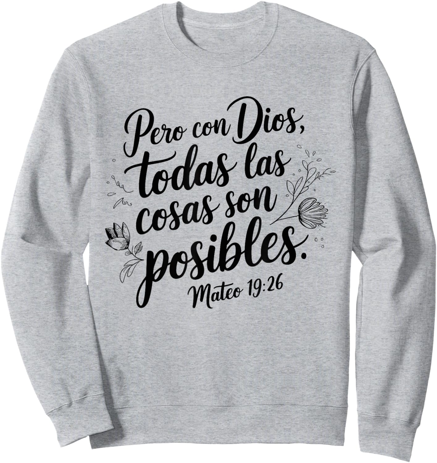 Bible Verse Design Women in Spanish - Spanish Bible Sweatshirt - Sweatshirt | Ash