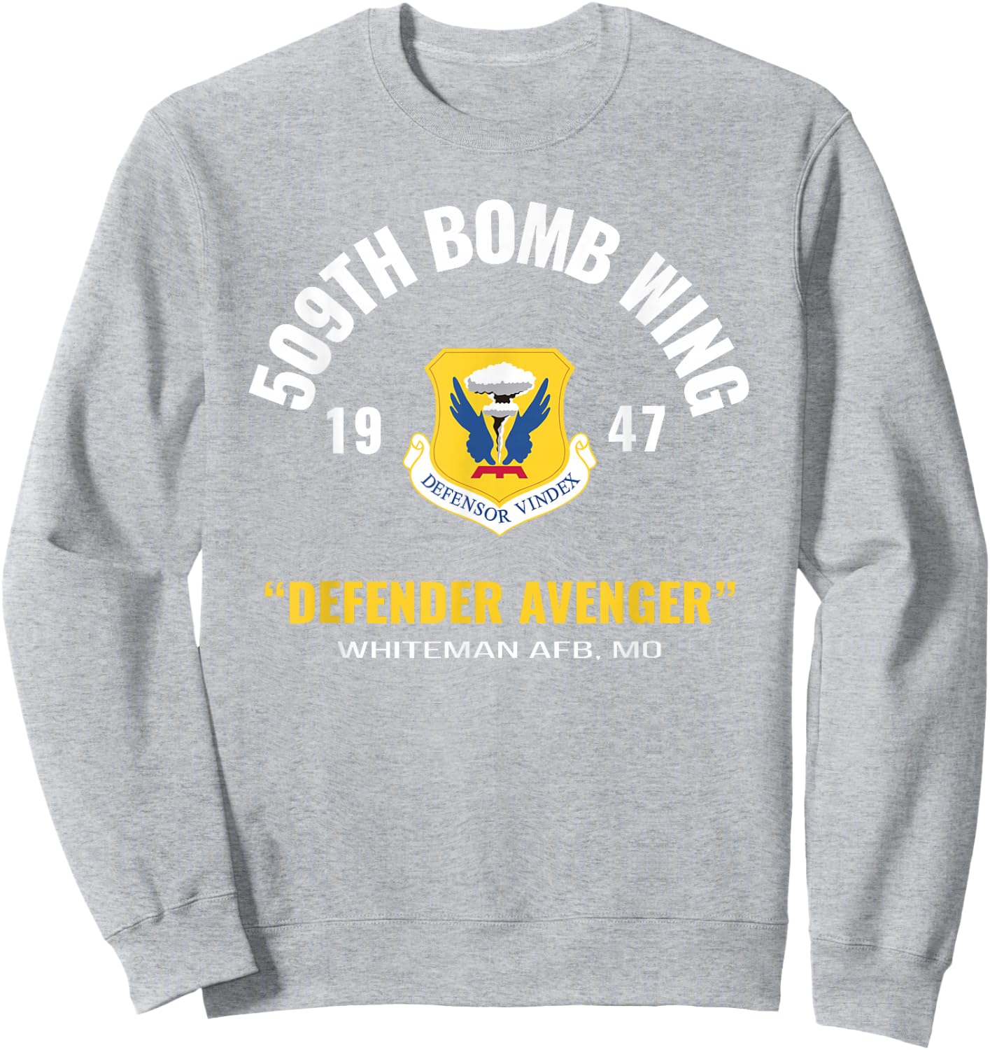 Military 509th Bomb Wing Sweatshirt - Sweatshirt | Ash