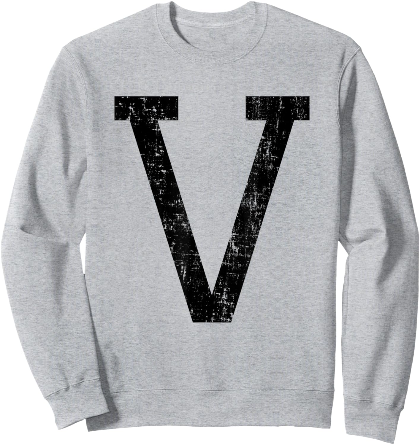 Letter V Capital Alphabet Initial School College Varsity Sweatshirt - Sweatshirt | Ash