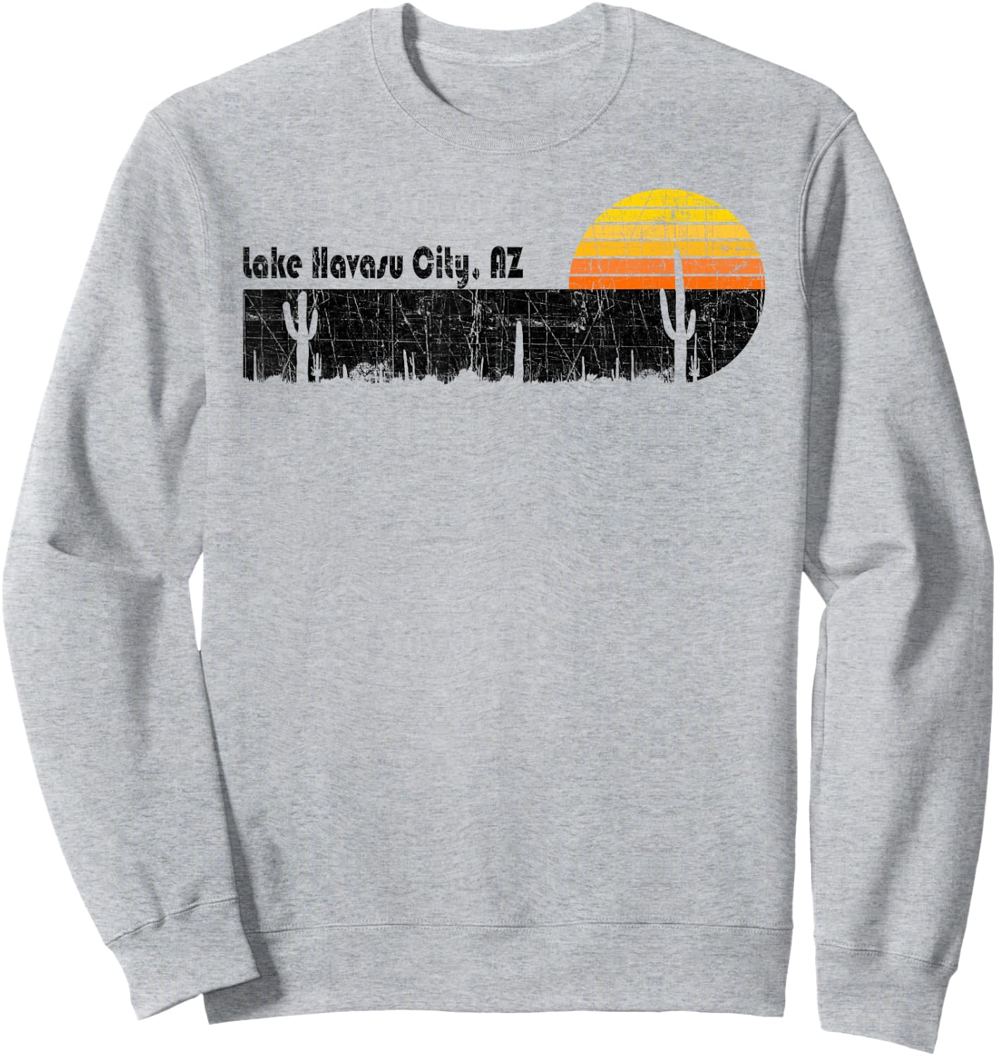 Retro Lake Havasu City Arizona Desert Sunset Sweatshirt - Sweatshirt | Ash