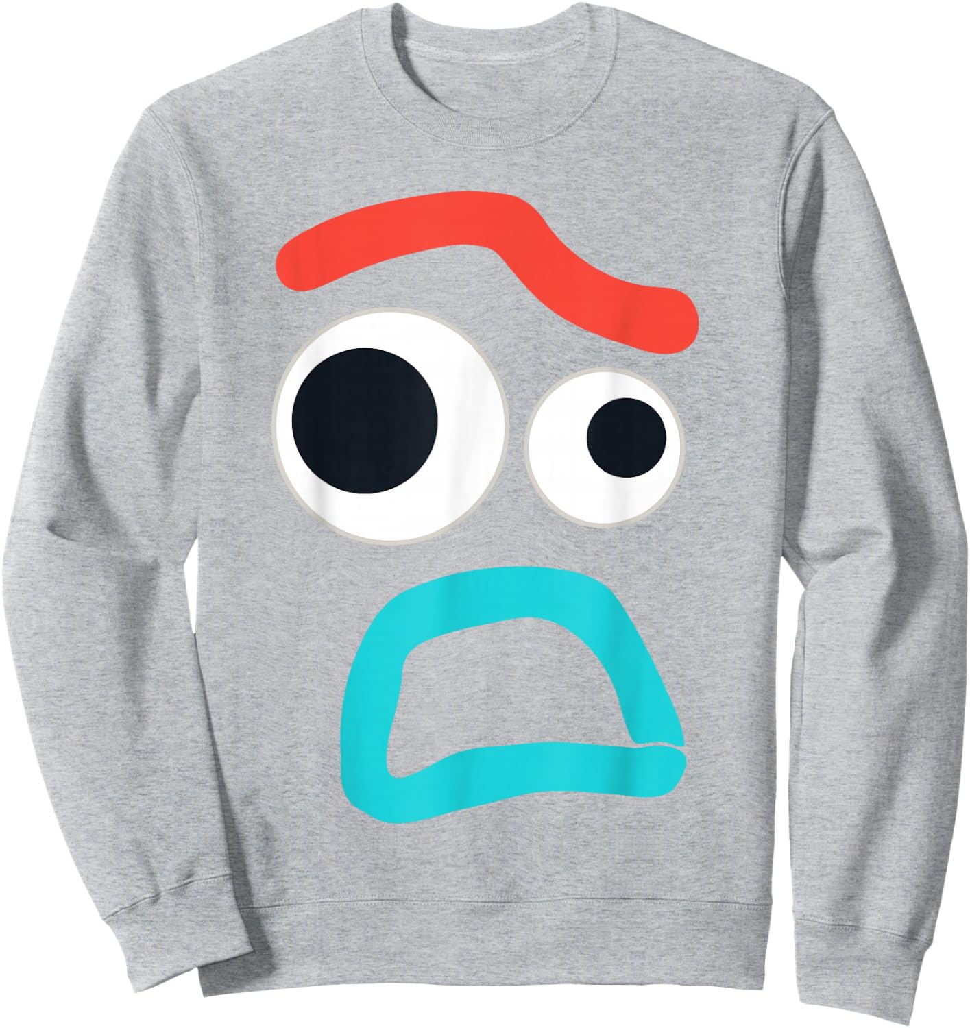 Disney and Pixar Toy Story 4 Forky Timid Face Costume Sweatshirt - Sweatshirt | Ash