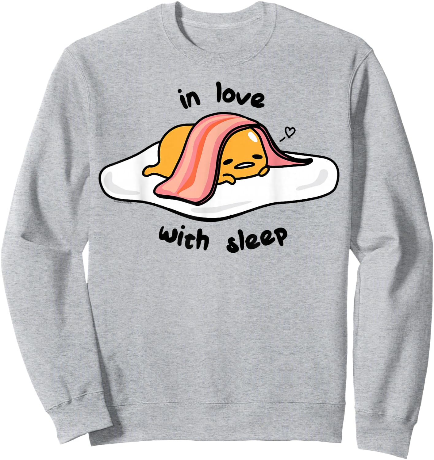 Gudetama in Love with Sleep Shirt Sweatshirt - Sweatshirt | Ash