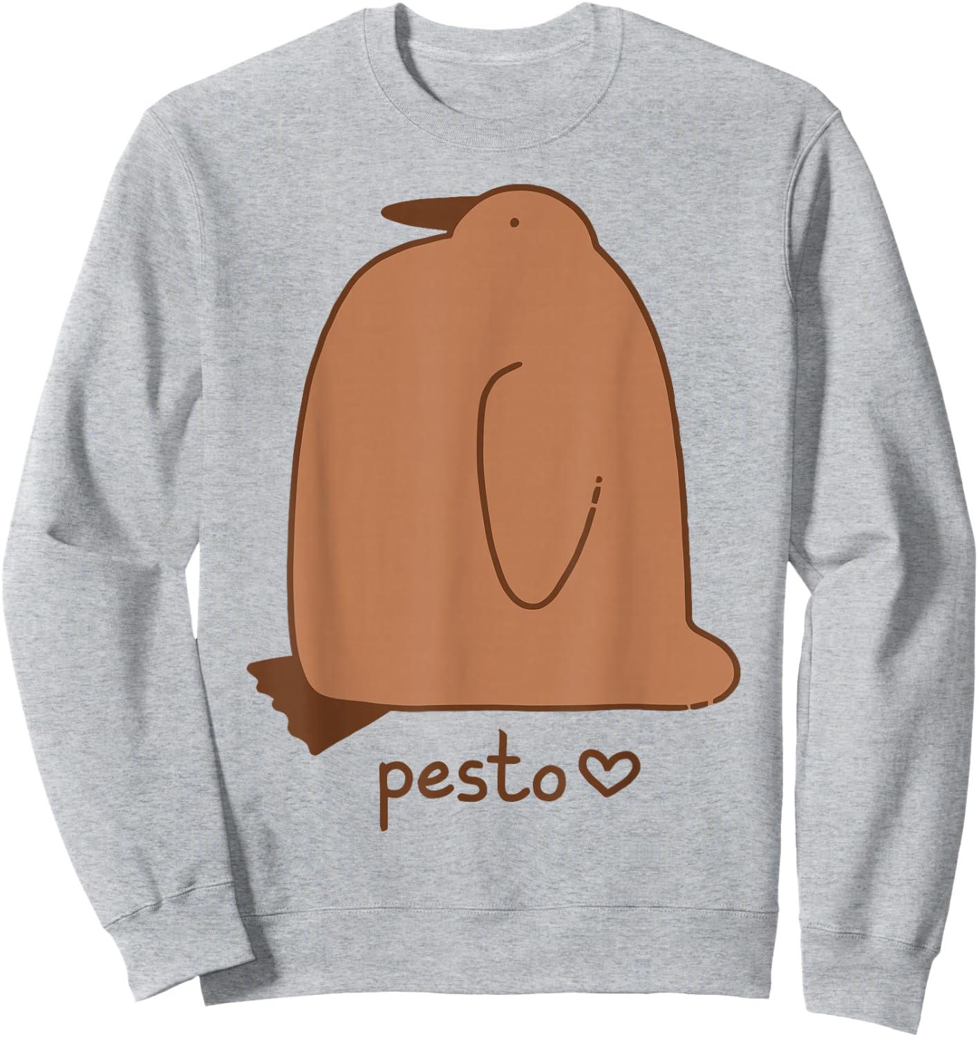 Pesto The Penguin Pesto Cute Big Fat Penguin Sweatshirt - Sweatshirt | Ash