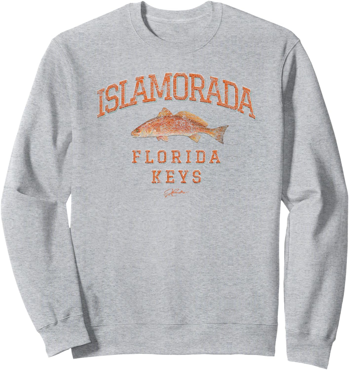 JCombs: Islamorada, Florida Keys, Redfish Sweatshirt - Sweatshirt | Ash
