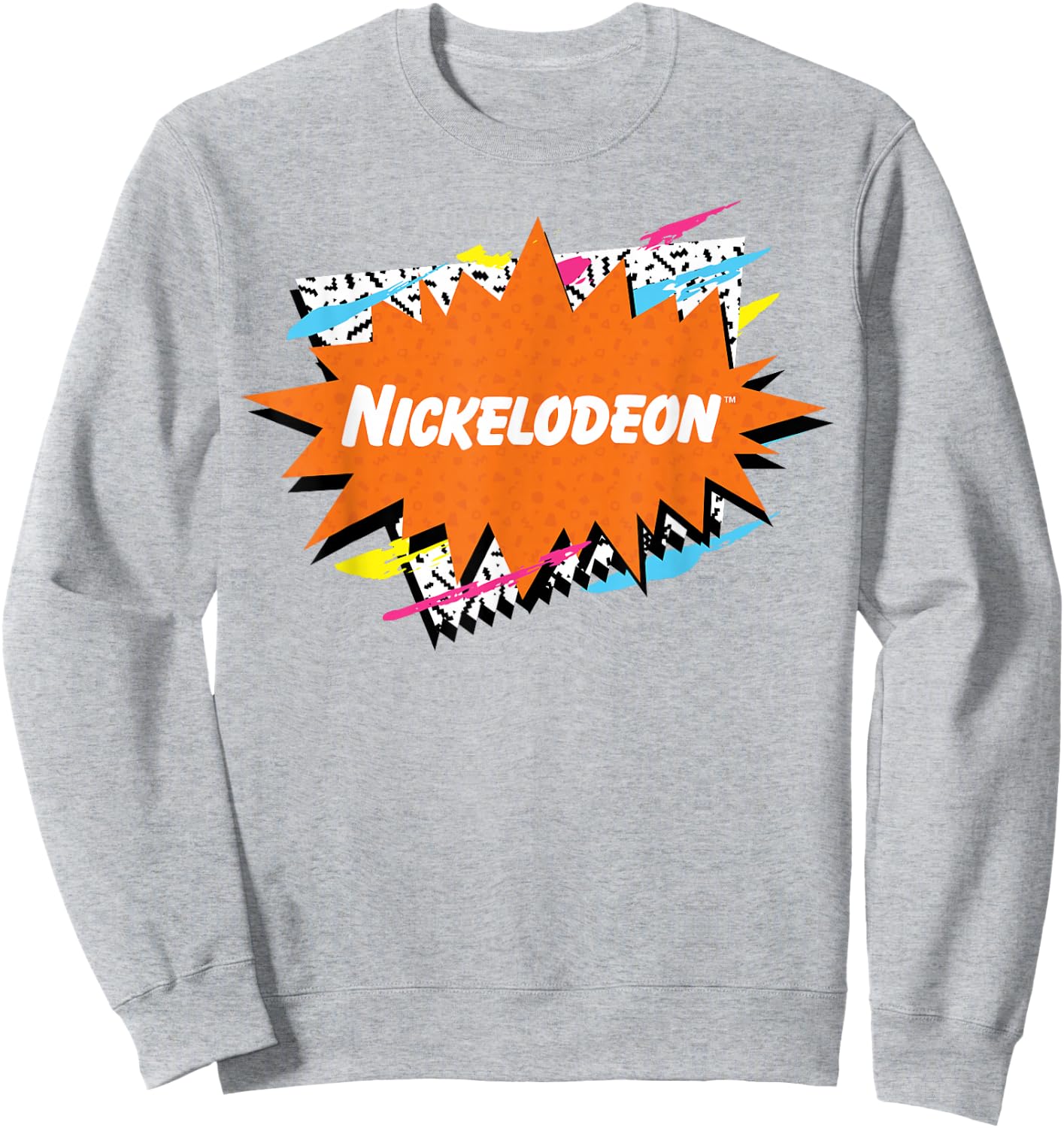 Nickelodeon Retro Logo Graphic Sweatshirt - Sweatshirt | Ash