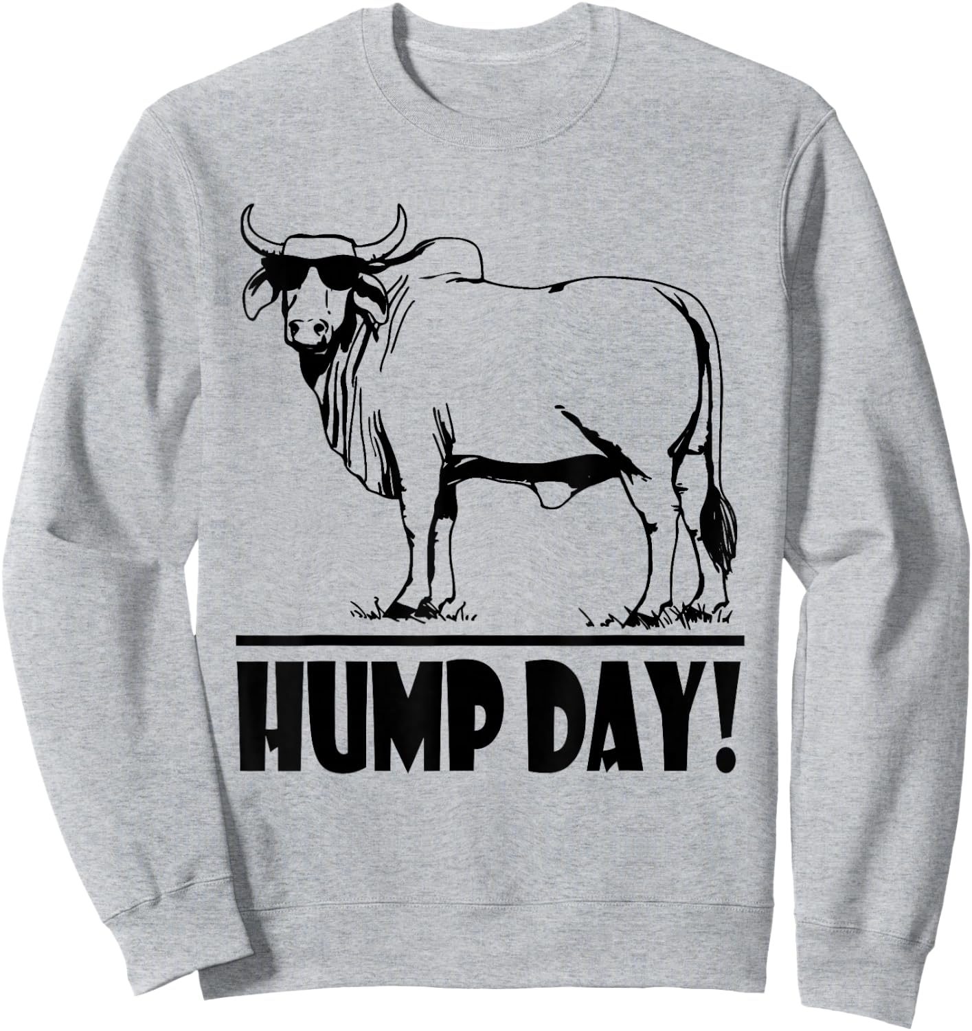 Zebu Cattle, Brahma Bulls, Funny Hump Day Meme, Bovine Meat Sweatshirt - Sweatshirt | Ash