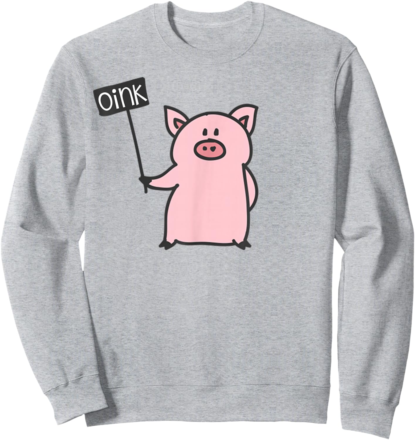 Cute Pig Oink & Piggy Pajama Piglet Sweatshirt - Sweatshirt | Ash