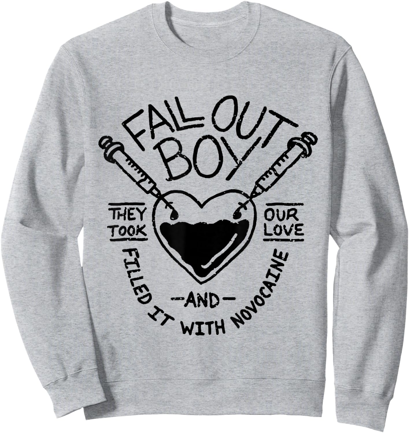 Fall Out Boy - Novocain Sweatshirt - Sweatshirt | Ash