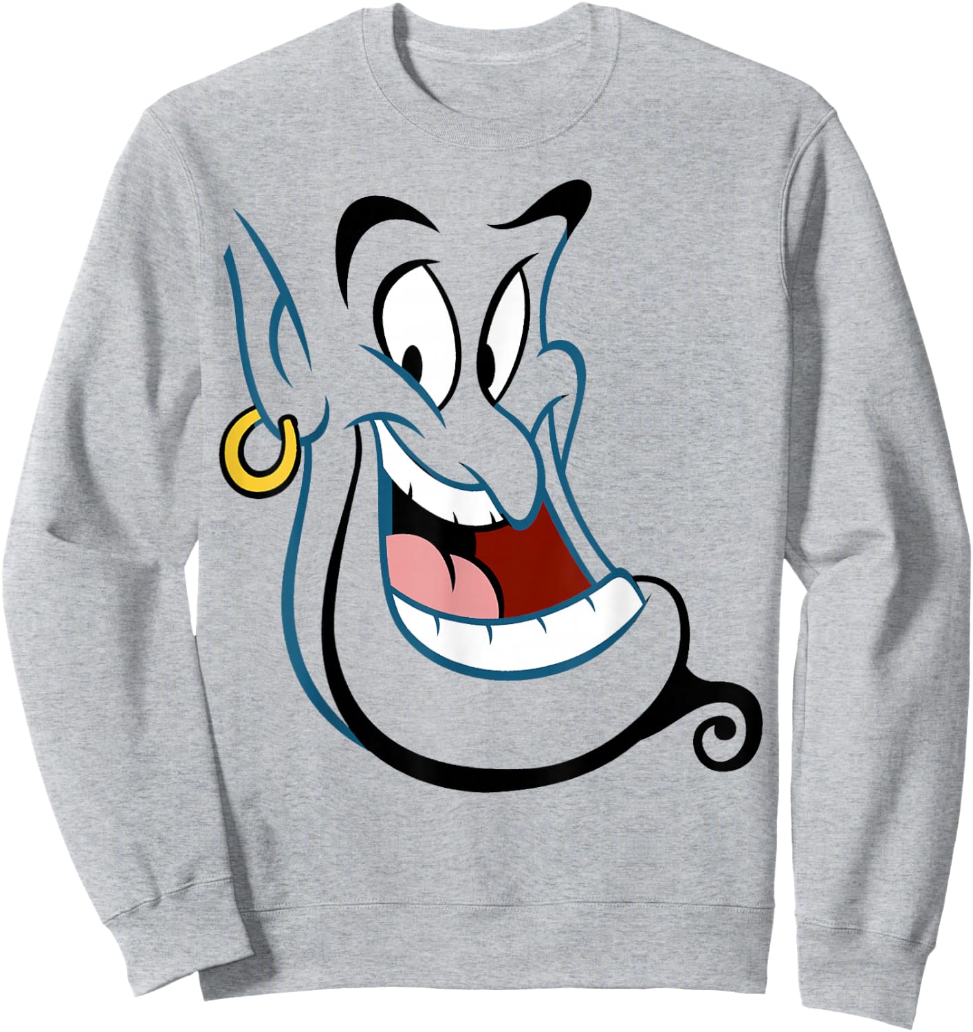Disney Aladdin Genie Big Face Costume Sweatshirt - Sweatshirt | Ash