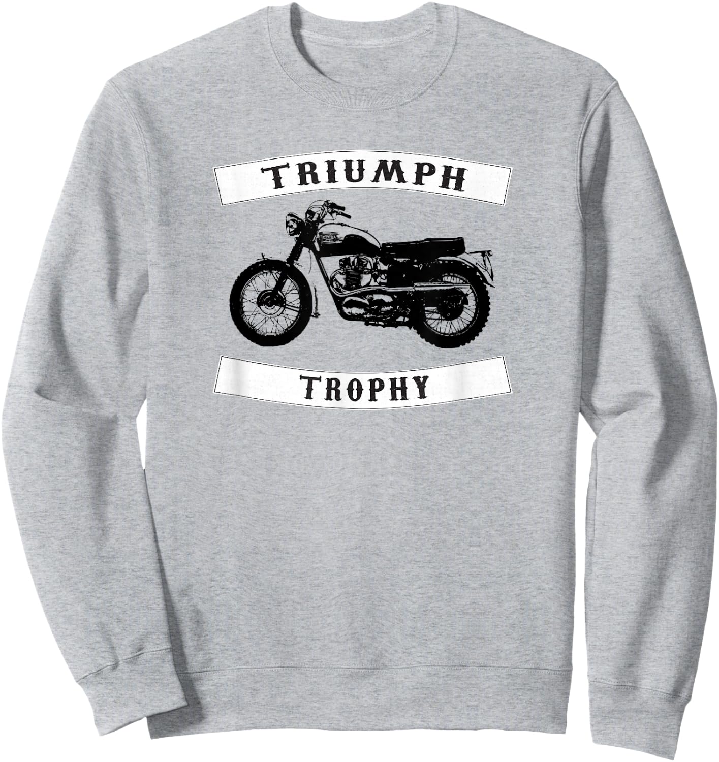 Triumph TR6 Trophy- Classic Motor Cycle Sweatshirt - Sweatshirt | Ash