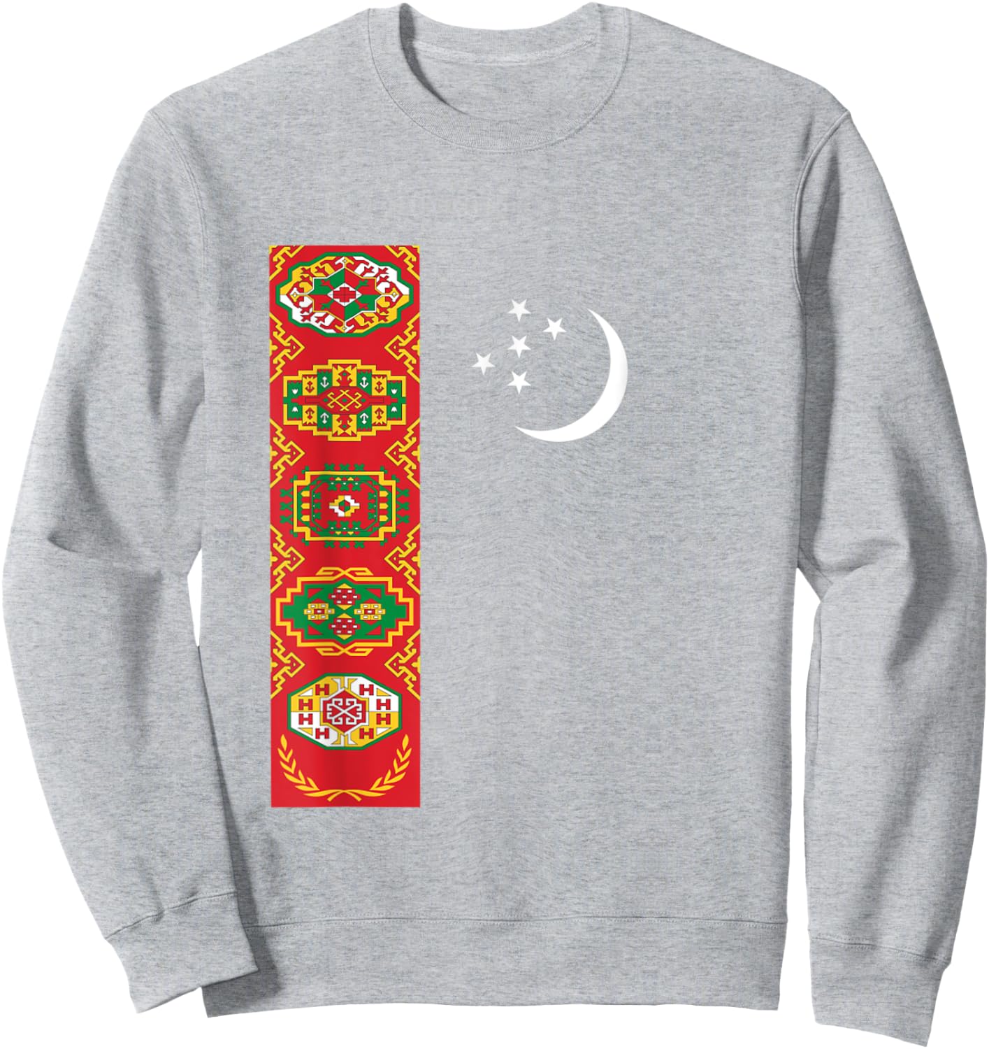 Turkmenistan Flag Turkmenistan Baydagy Flags Gift Men Women Sweatshirt - Sweatshirt | Ash