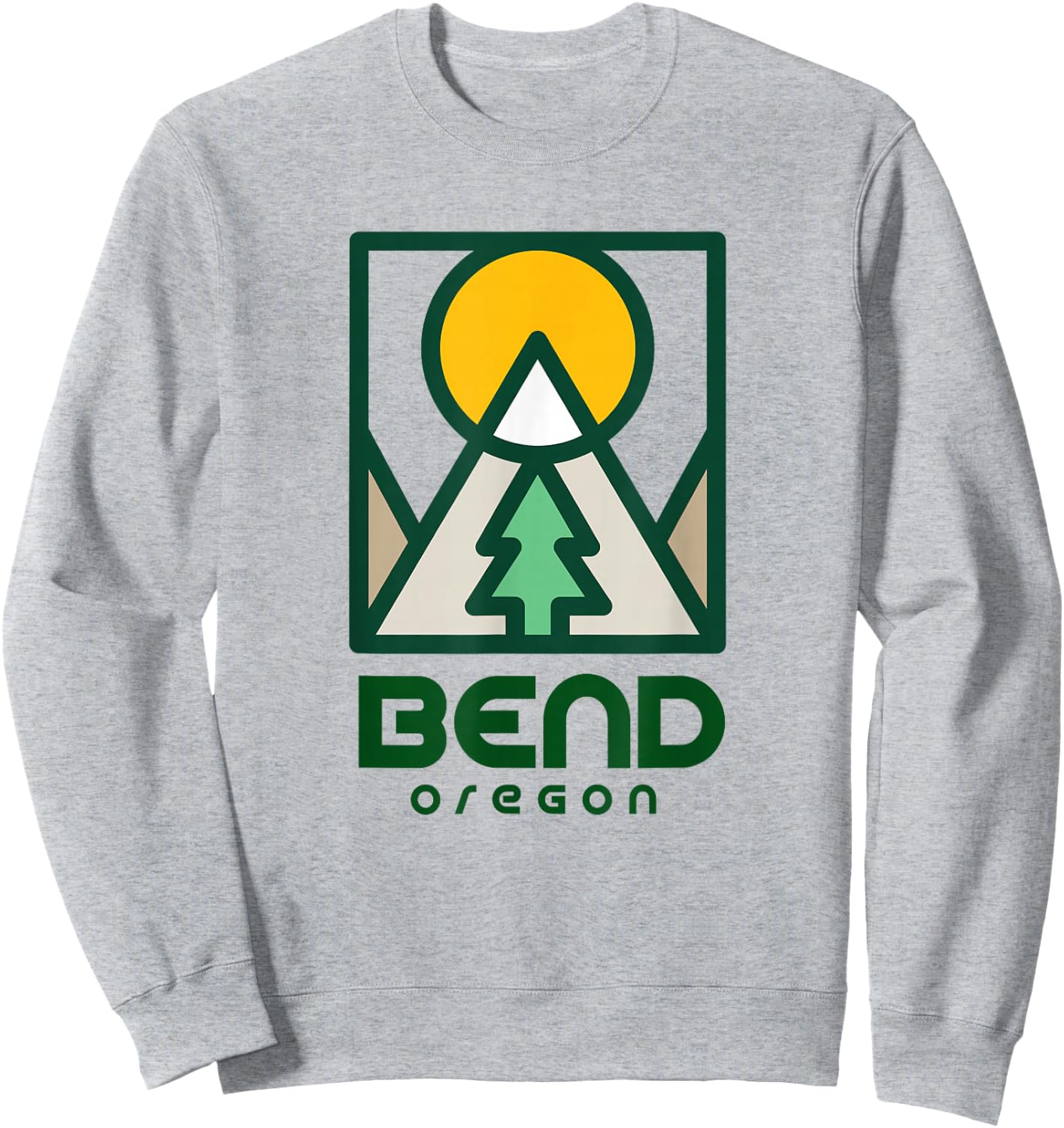 Bend Oregon Mountain Sunset Vacation Sweatshirt - Sweatshirt | Ash