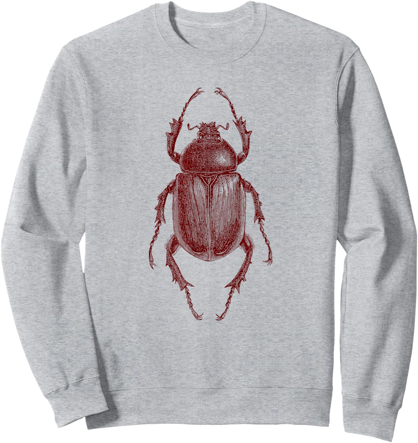 Insect Retro Vintage Bug Illustration Graphics - Beetle Sweatshirt - Sweatshirt | Ash