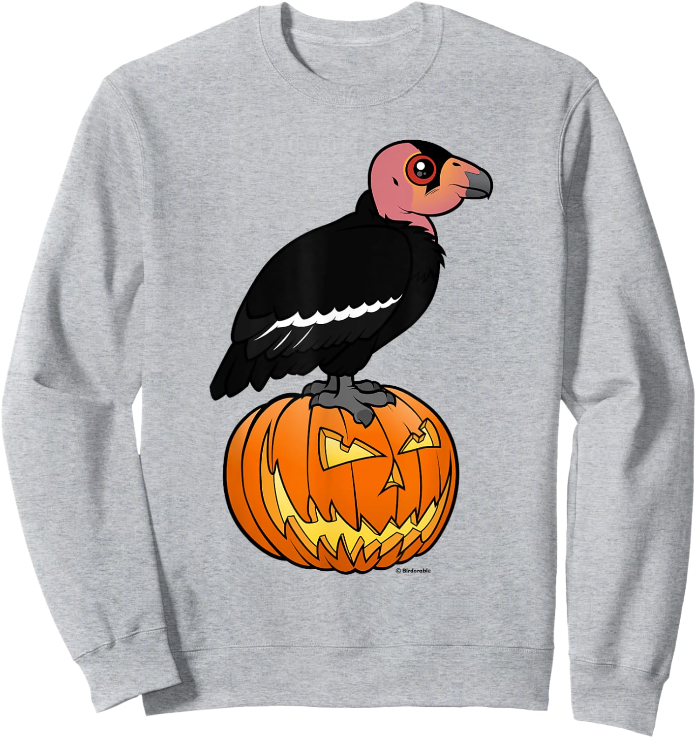 Funny California Condor Halloween Festive Birdorable Design Sweatshirt - Sweatshirt | Ash
