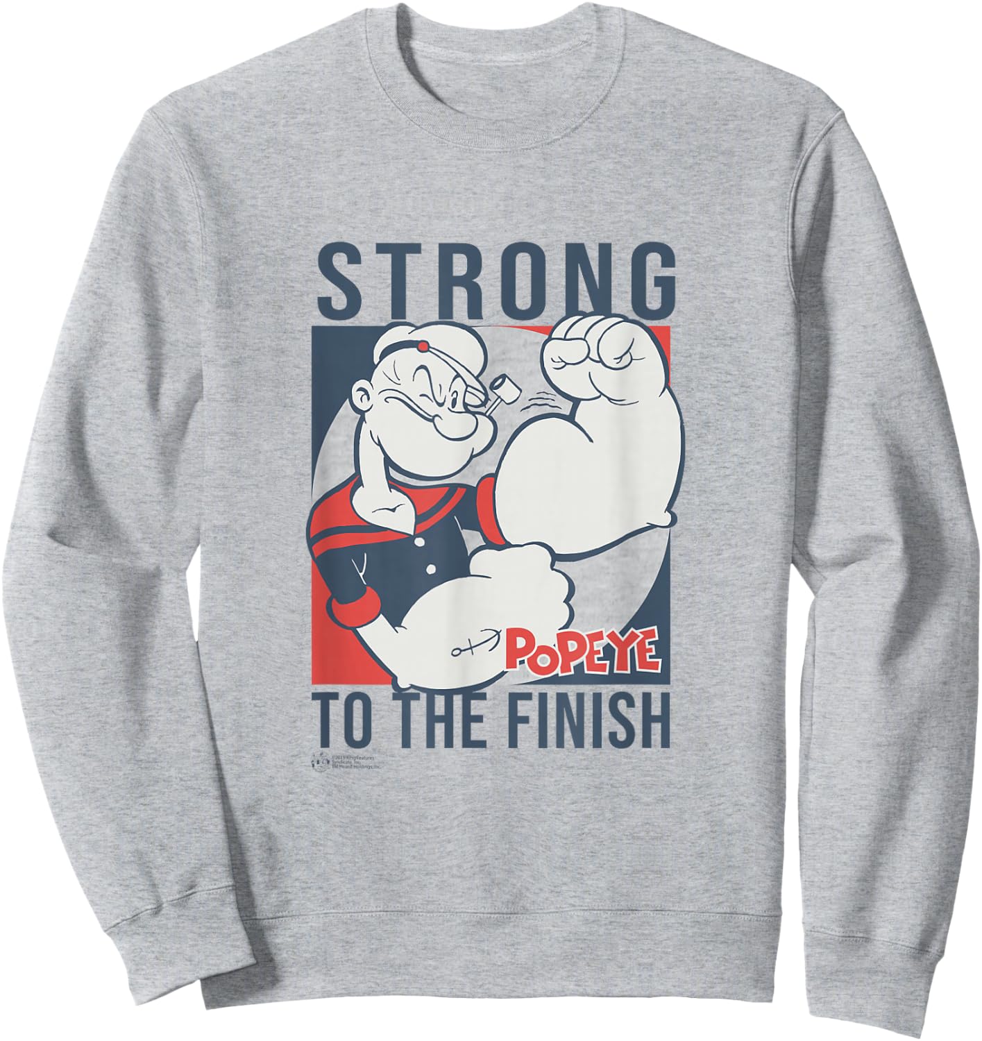 Popeye Strong to The Finish #39215 Sweatshirt - Sweatshirt | Ash