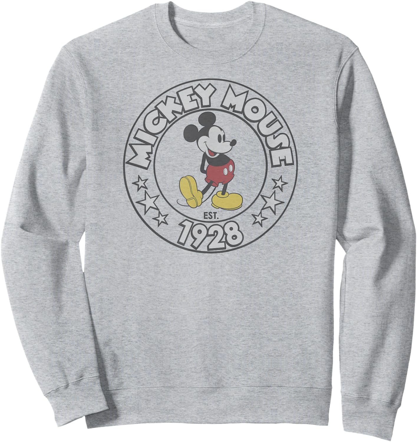 Disney - Retro Mickey Mouse Original 90th Anniversary Sweatshirt - Sweatshirt | Ash