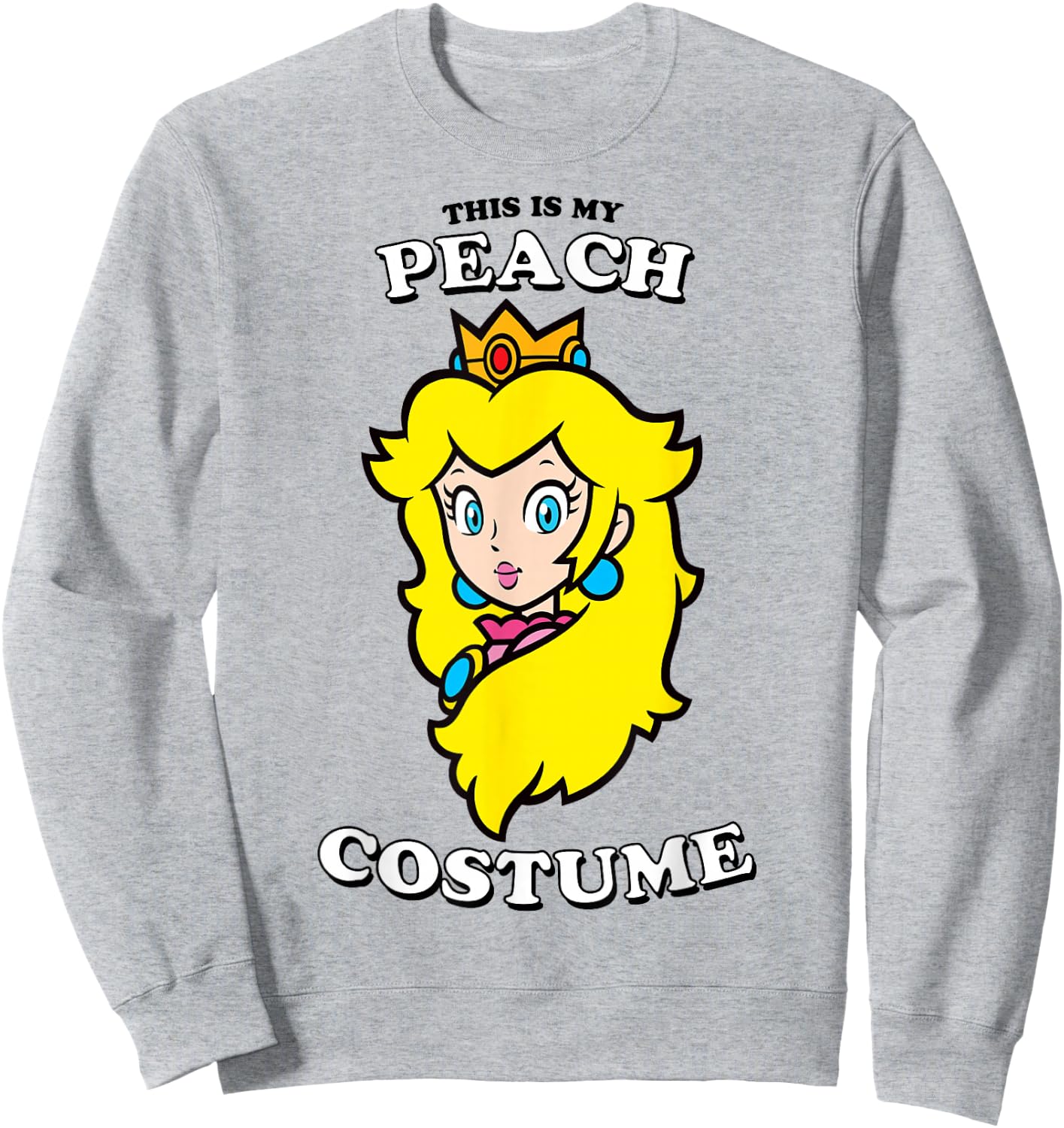 Super Mario This is My Peach Costume Sweatshirt - Sweatshirt | Ash