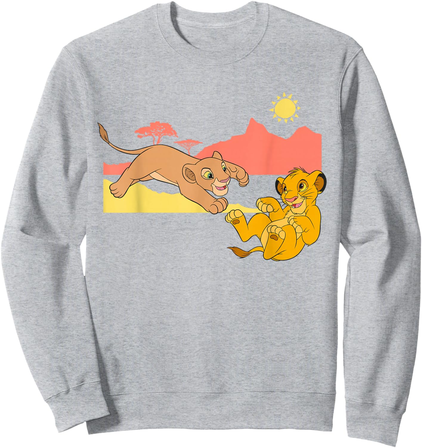 Disney The Lion King Young Simba Nala Playing Sweatshirt - Sweatshirt | Ash