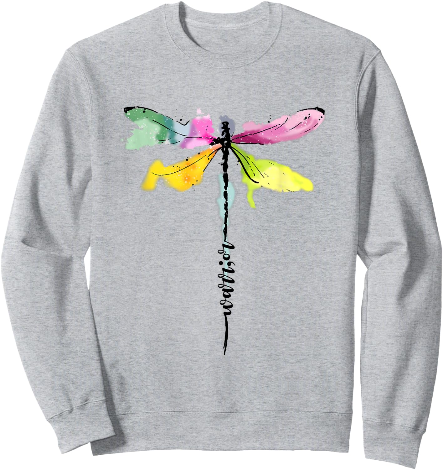 Dragonfly Warrior Semicolon Suicide Prevention Awareness Sweatshirt - Sweatshirt | Ash