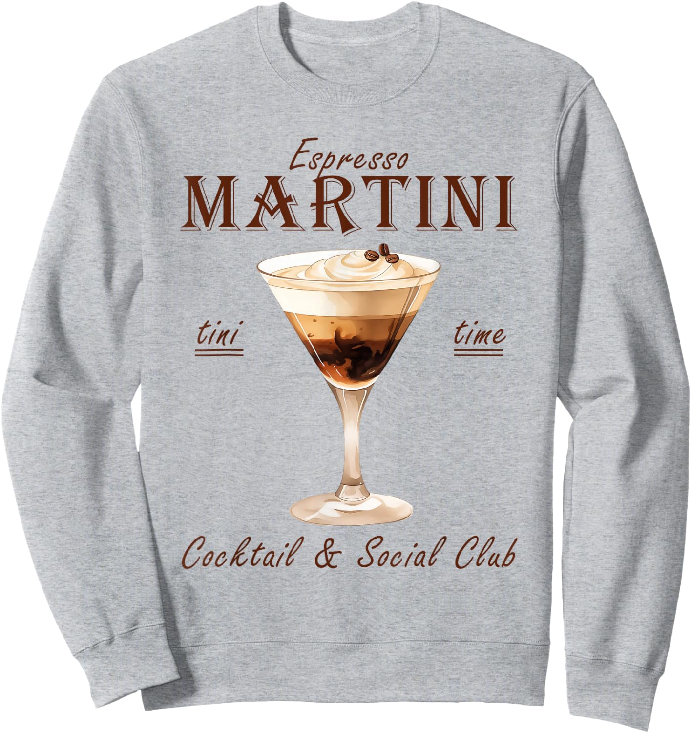 Espresso Martini Cocktail And Social Club Sweatshirt - Sweatshirt | Ash