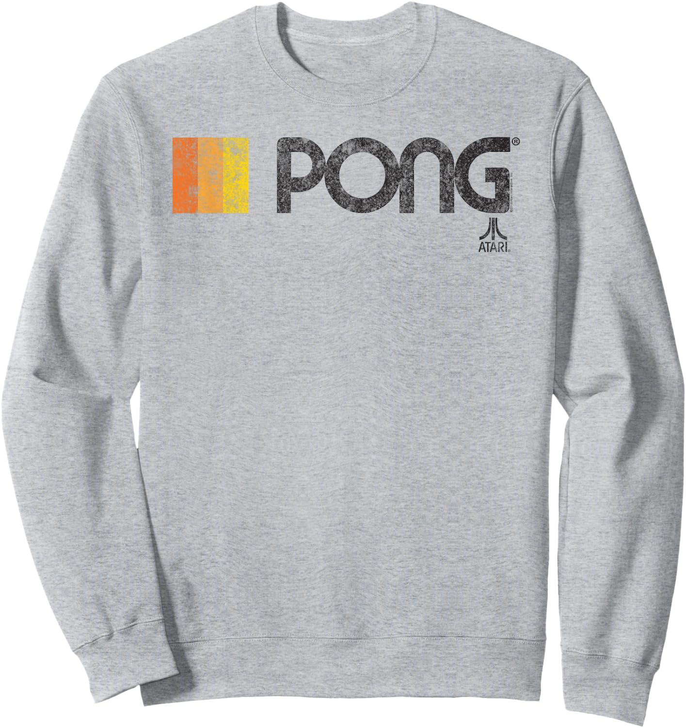 ATARI PONG Classic Video Game Retro Logo Sweatshirt - Sweatshirt | Ash