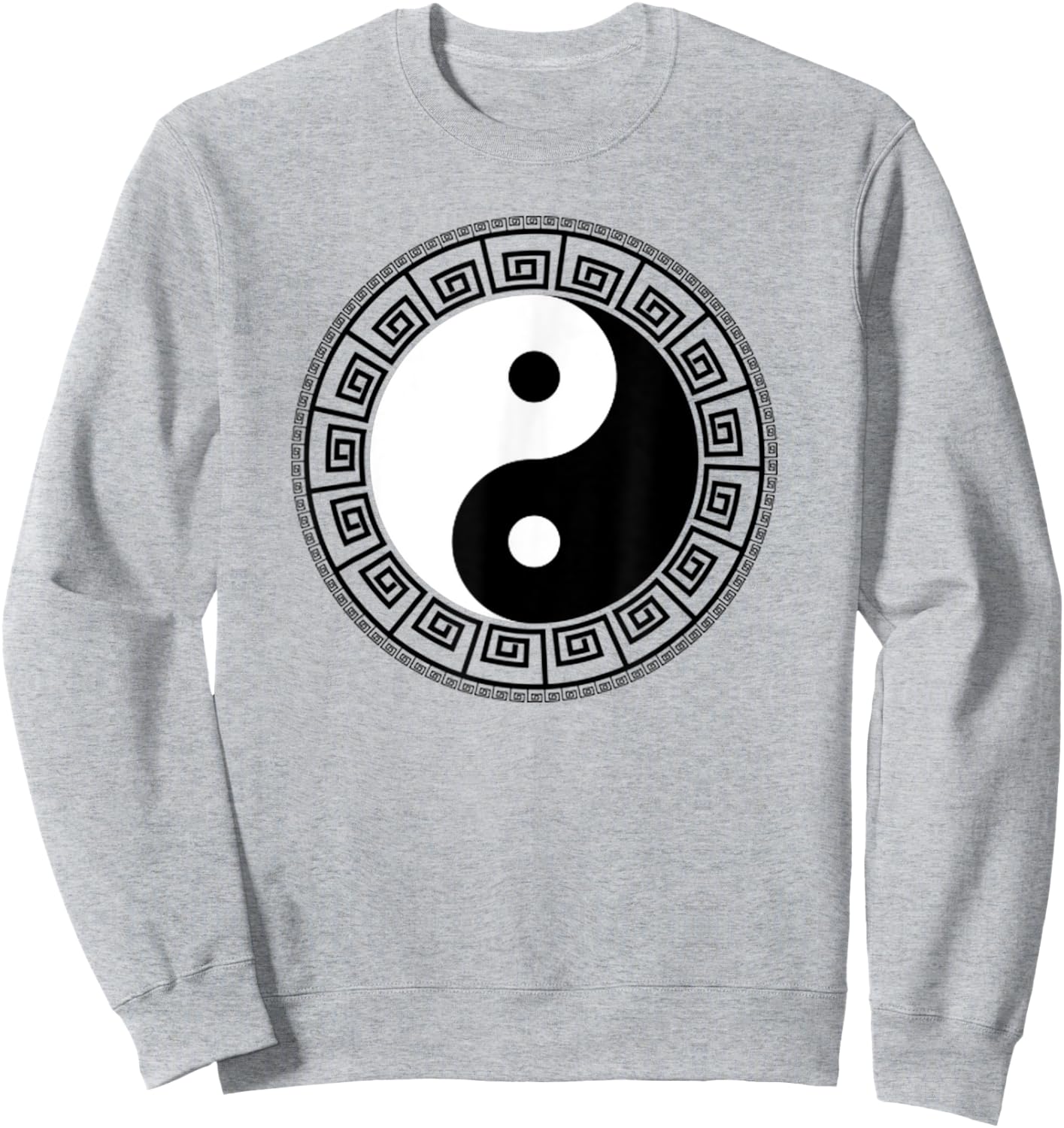 Yin Yang Psychedelic Design | Peace Love & Harmony Sweatshirt - Sweatshirt | Ash