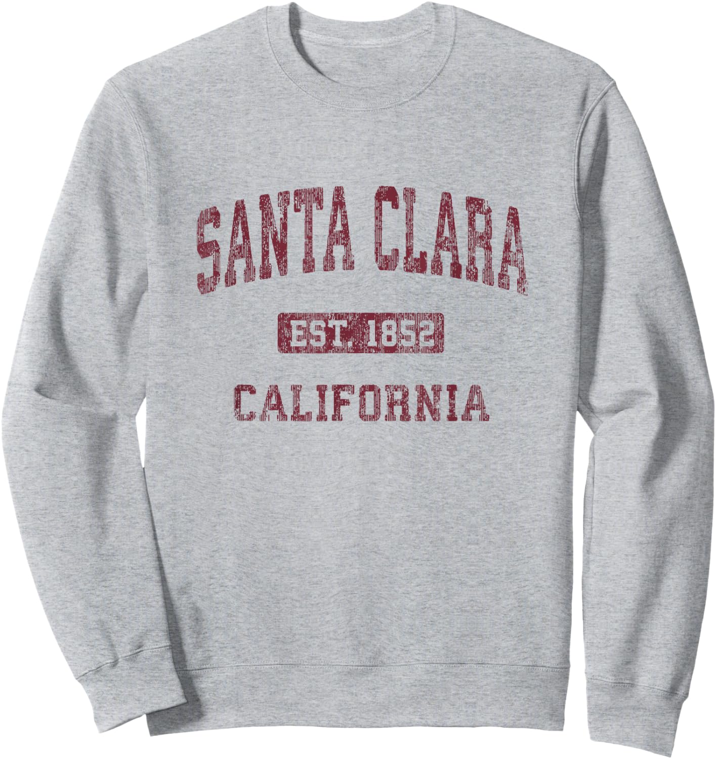 Santa Clara California CA Vintage Athletic Sports Design Sweatshirt - Sweatshirt | Ash