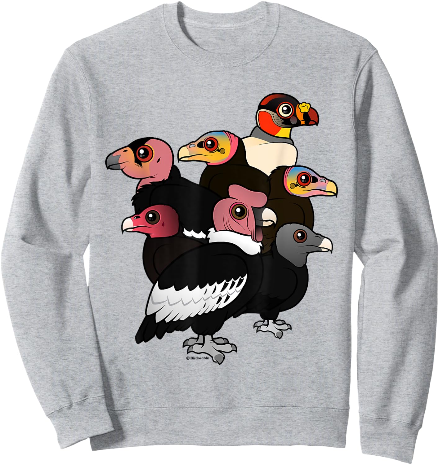 New World Vultures Cute Bird Sweatshirt - Sweatshirt | Ash