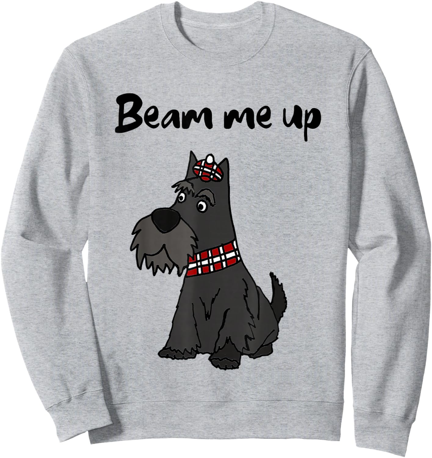 Smileteesfunnya Funny Beam me up Scottie Dog Pun Sweatshirt - Sweatshirt | Ash