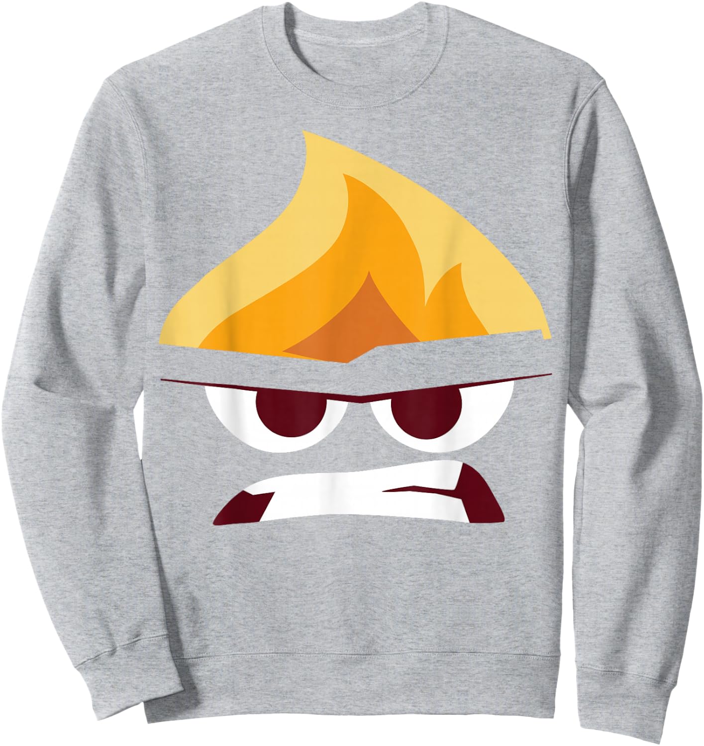 Disney Pixar Inside Out Angry Face Halloween Sweatshirt - Sweatshirt | Ash