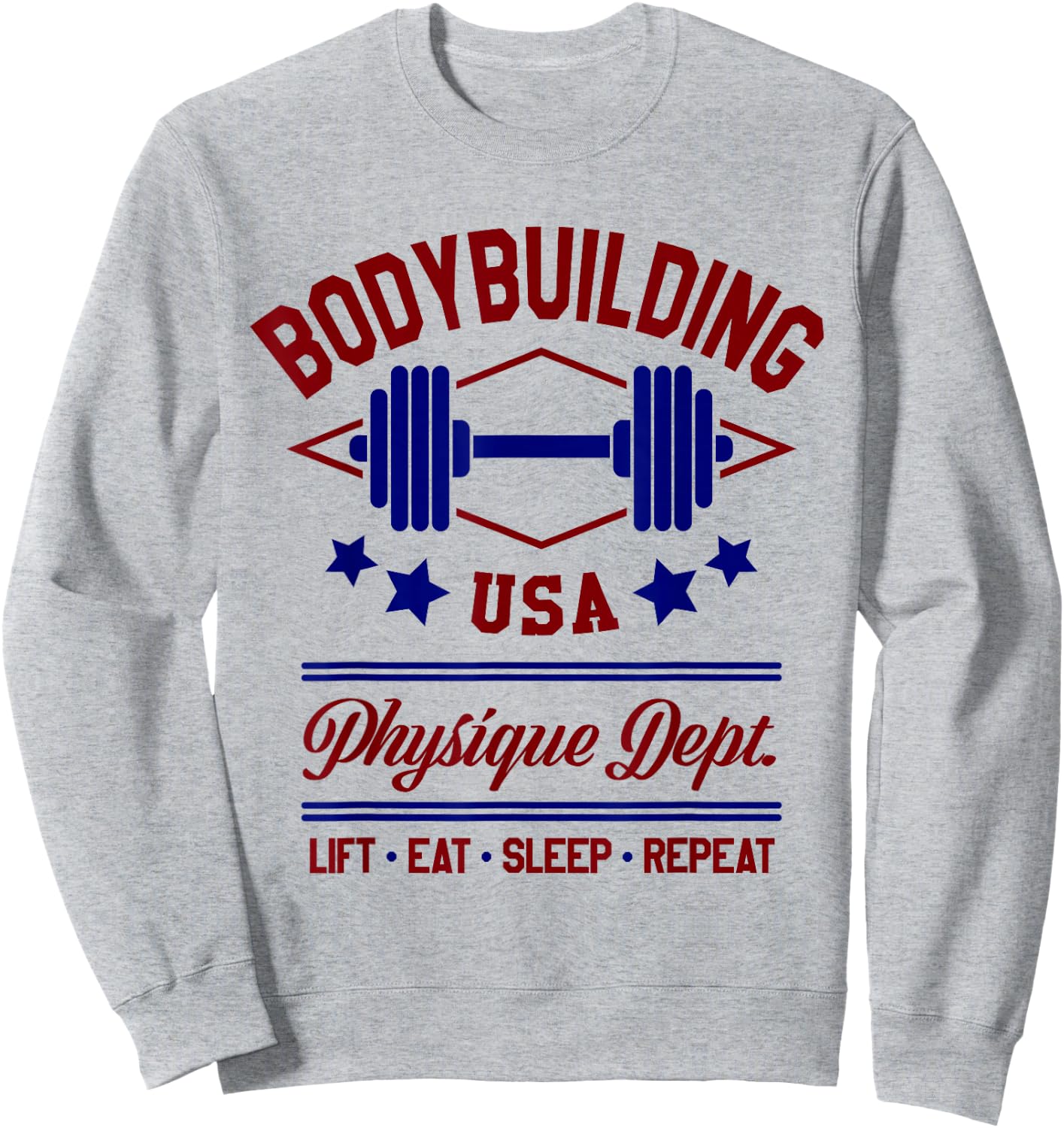 Vintage Retro Bodybuilding Gym Sweatshirt - Sweatshirt | Ash
