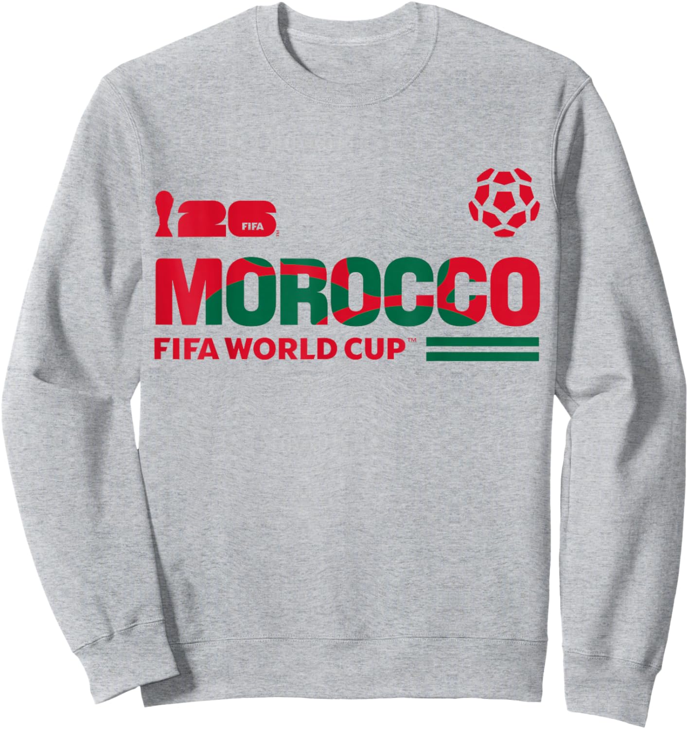 FIFA World CUP26 Qualifier Morocco Sweatshirt - Sweatshirt | Ash