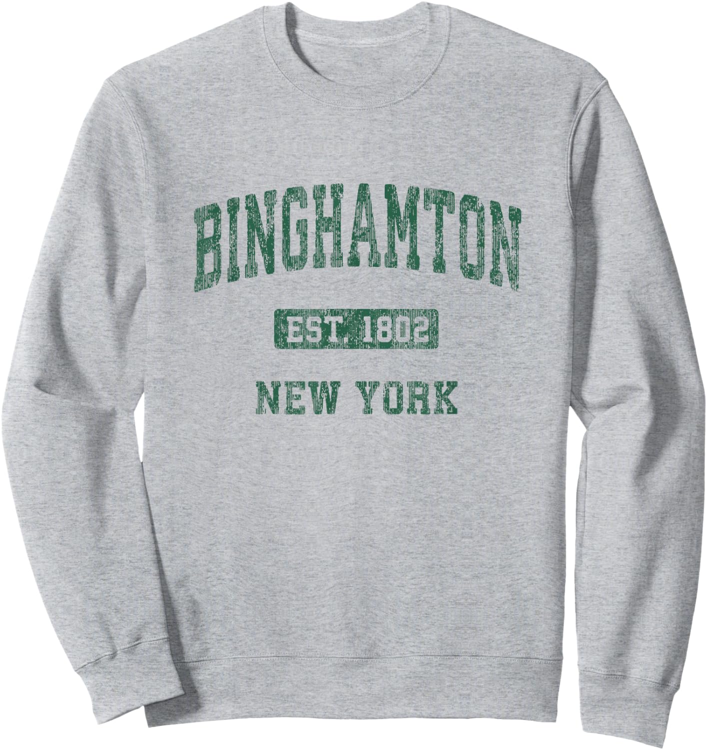 Binghamton New York NY Vintage Athletic Sports Design Sweatshirt - Sweatshirt | Ash