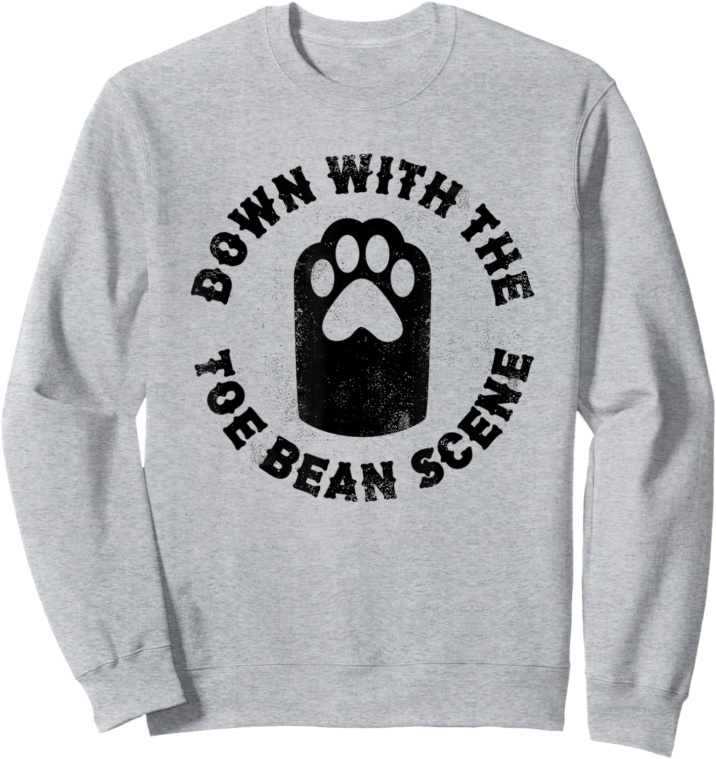 Kitty Paw Cat lover Down With The Toe Bean Scene Shirt Women Girls Kids Sweatshirt - Sweatshirt | Ash