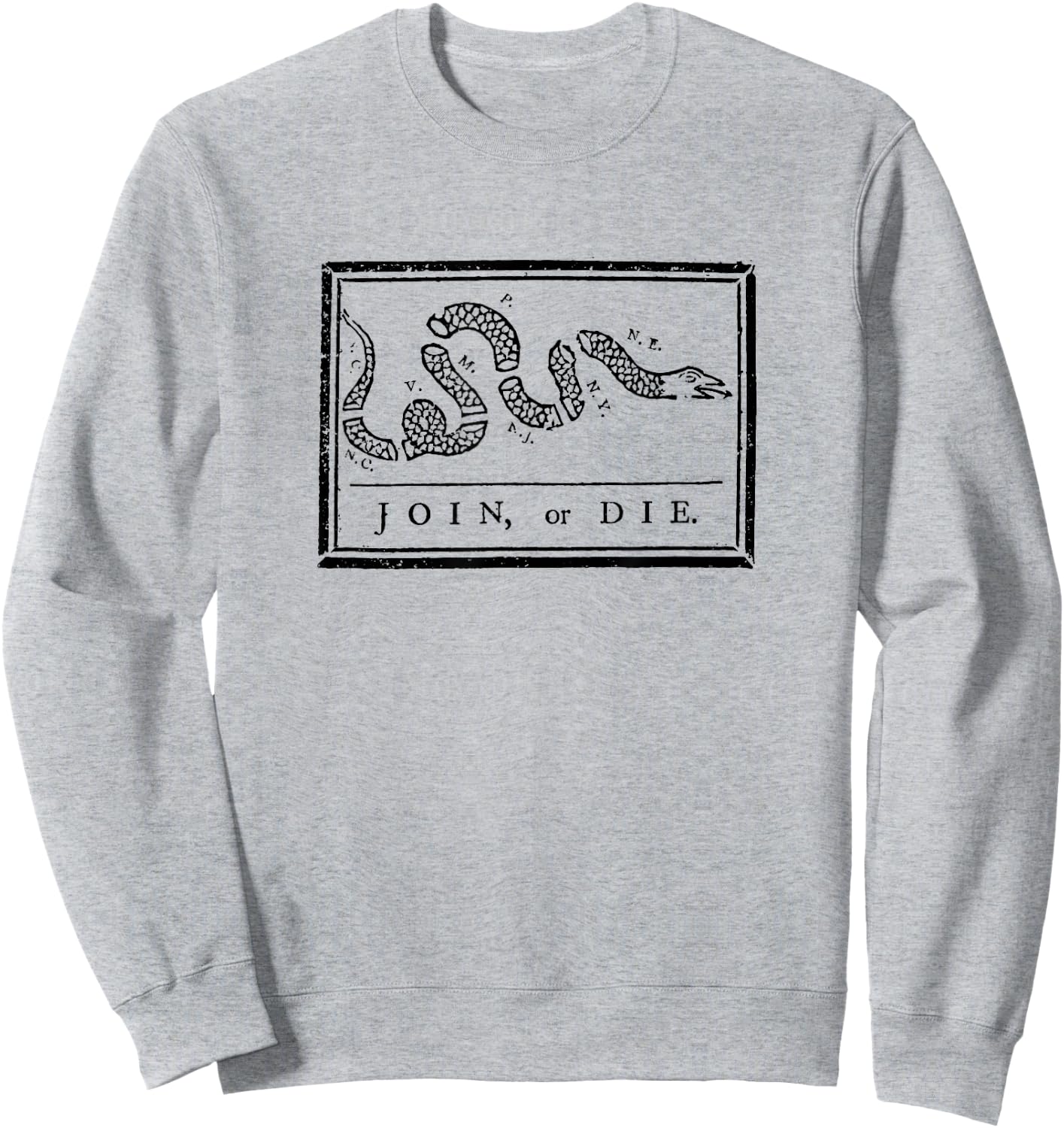 Ben Franklin - Join or Die Sweatshirt - Sweatshirt | Ash