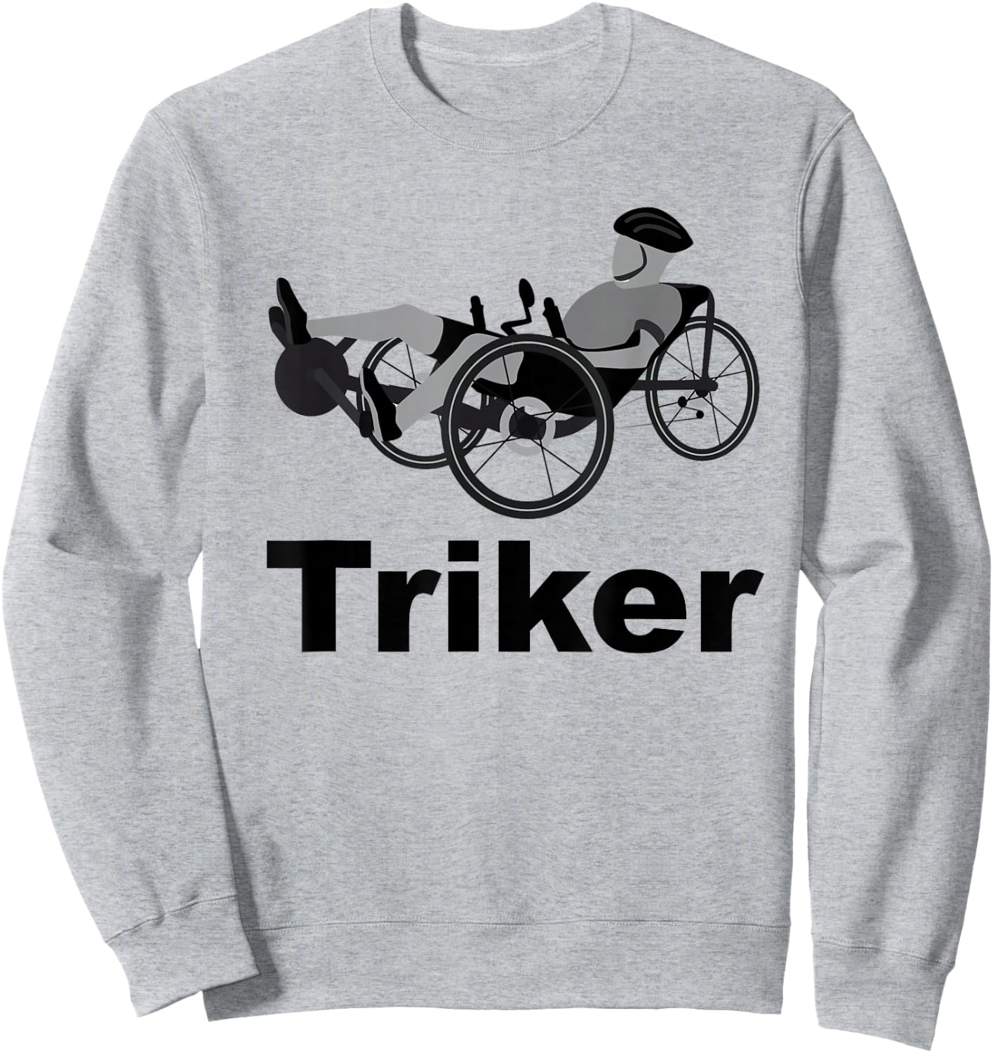Triker Recumbent Trike Bike Sweatshirt - Sweatshirt | Ash