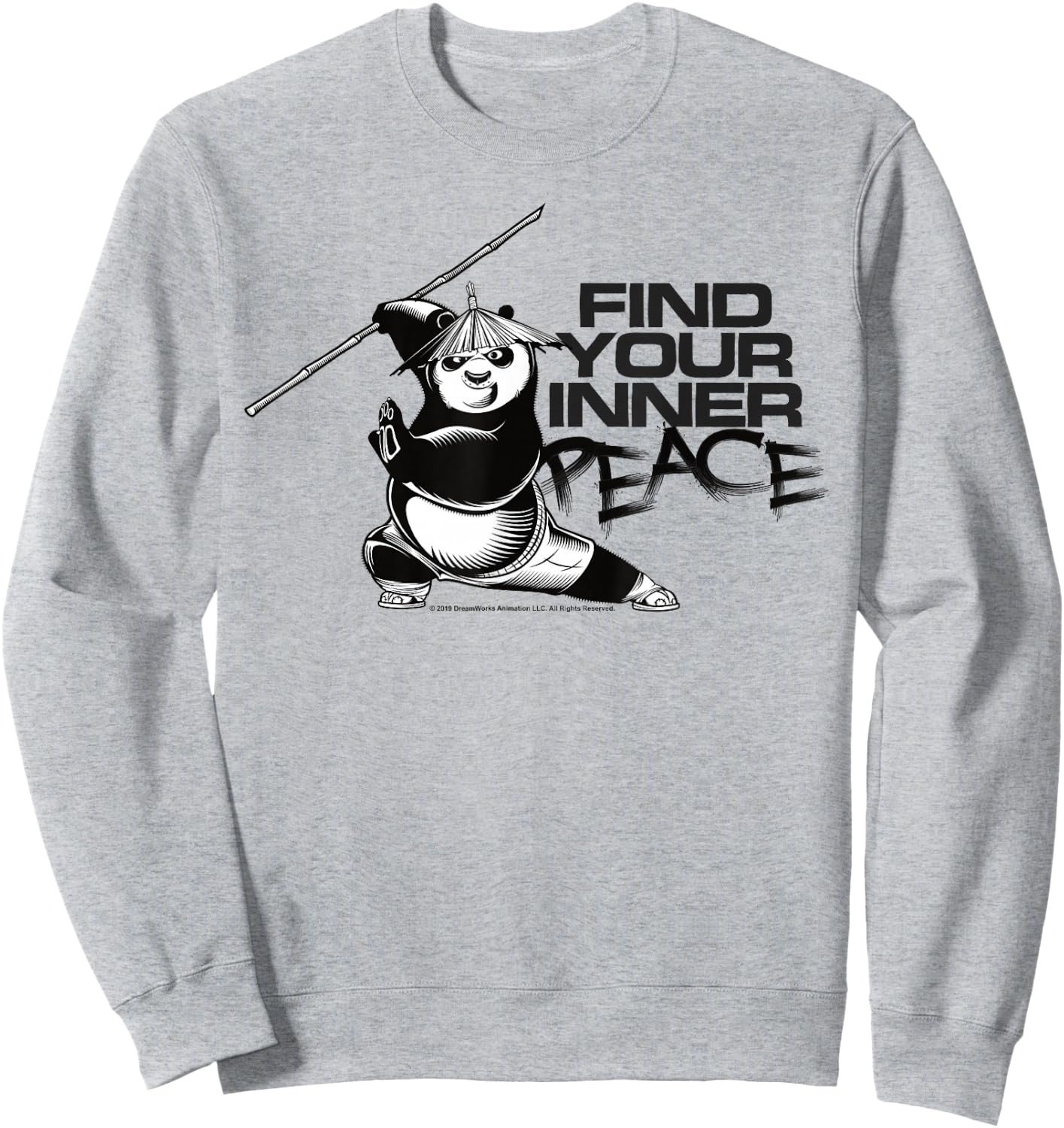 Kung Fu Panda Find Your Inner Peace Portrait Sweatshirt - Sweatshirt | Ash