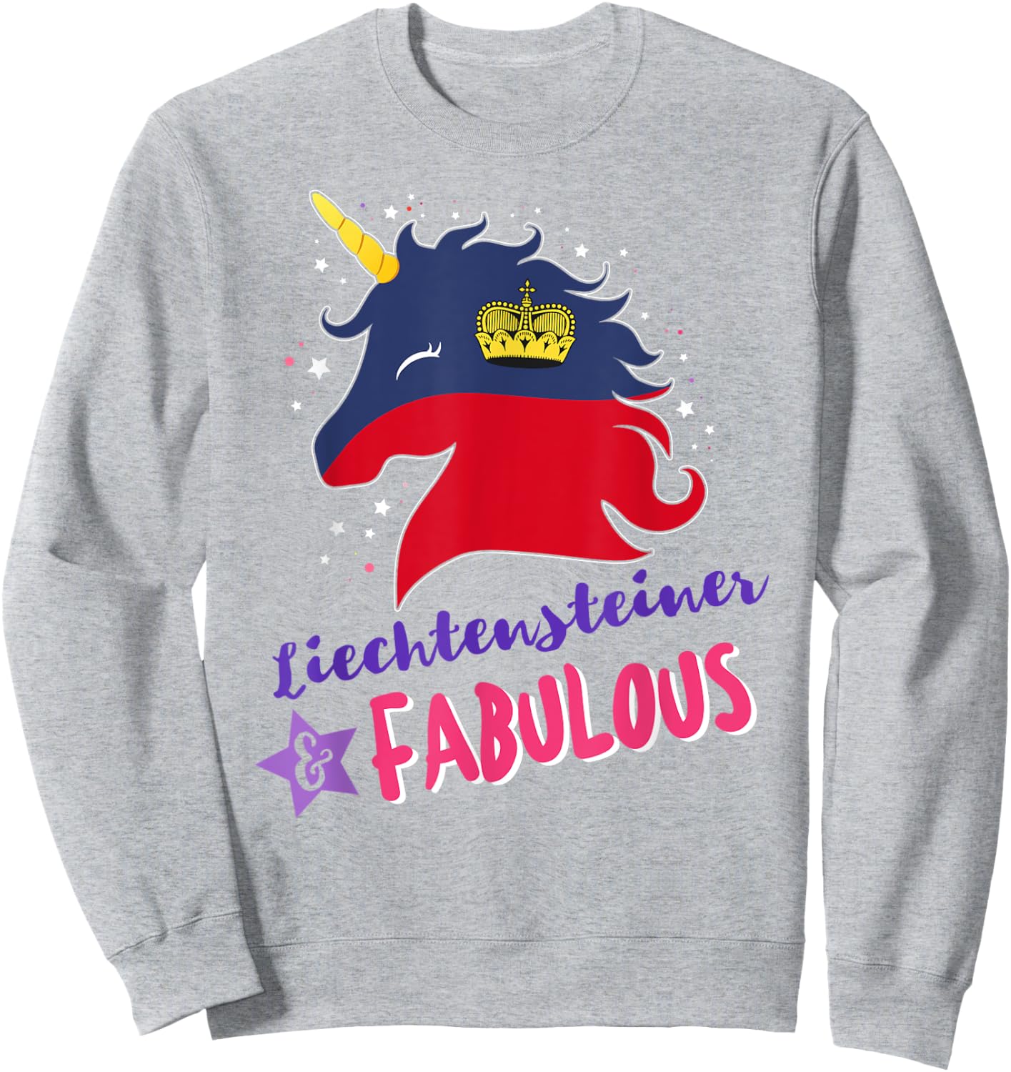 Liechtenstein Liechtensteiner Unicorn Sweatshirt - Sweatshirt | Ash