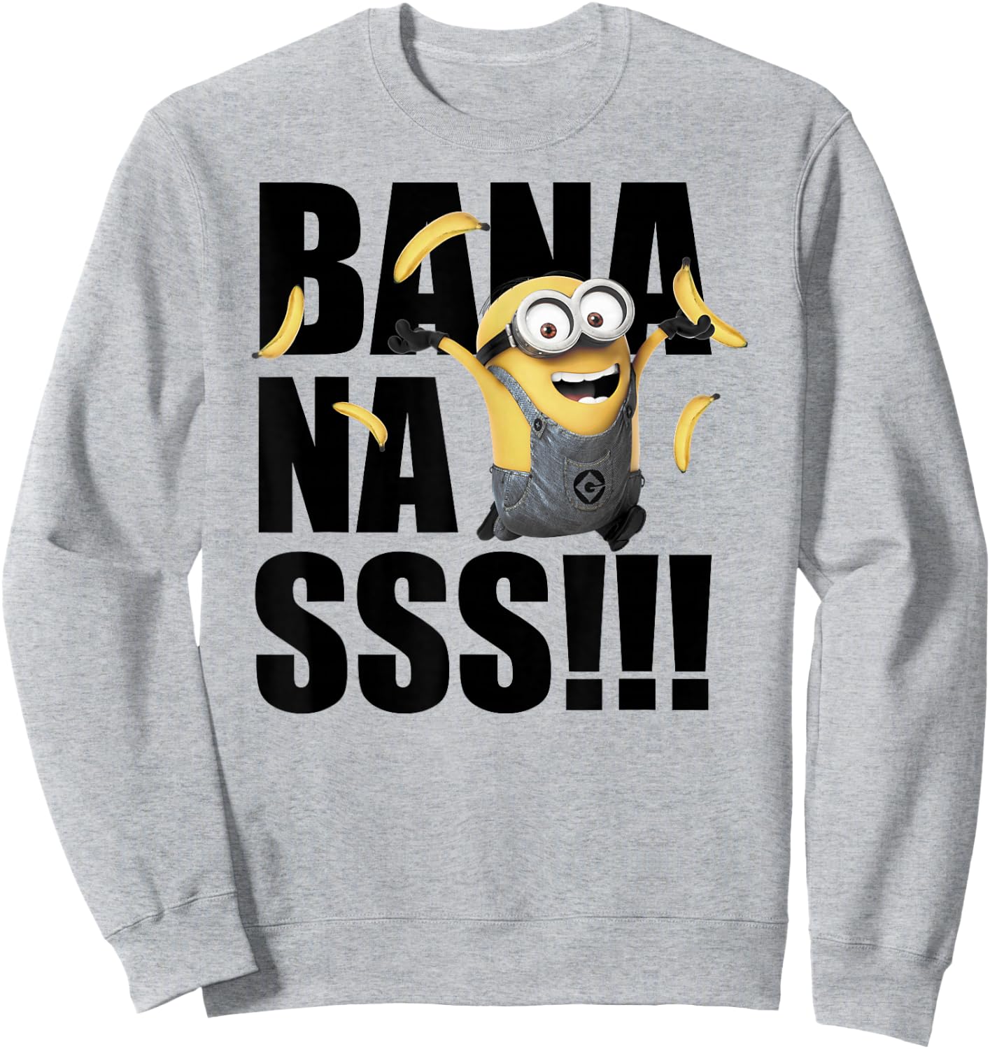 Despicable Me Minions Dave Goes Bananas Graphic Sweatshirt - Sweatshirt | Ash